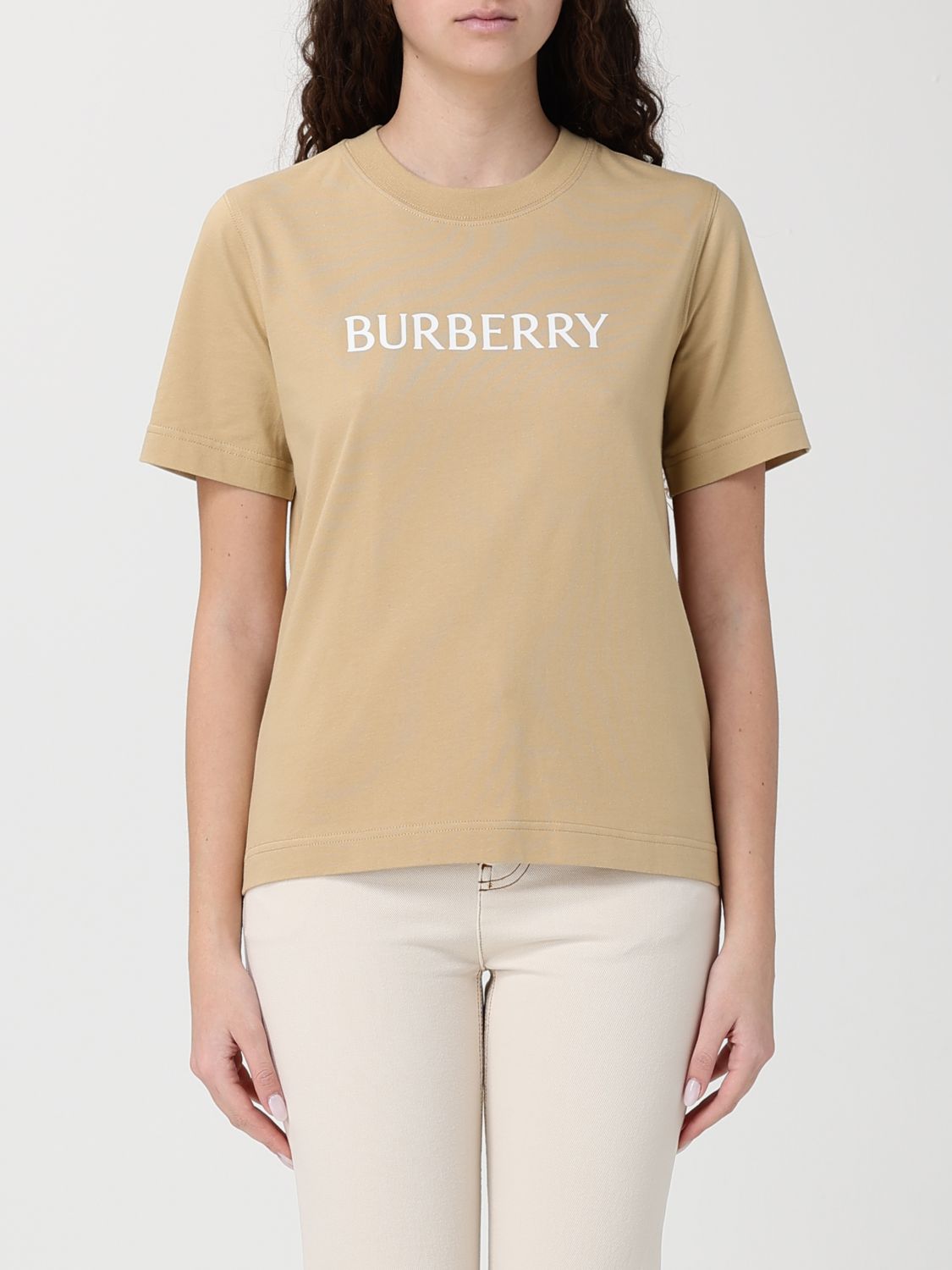 Burberry BURBERRY T-Shirt Woman color Beige　バーバリー Tシャツ ウーマンカラー ベージュ
