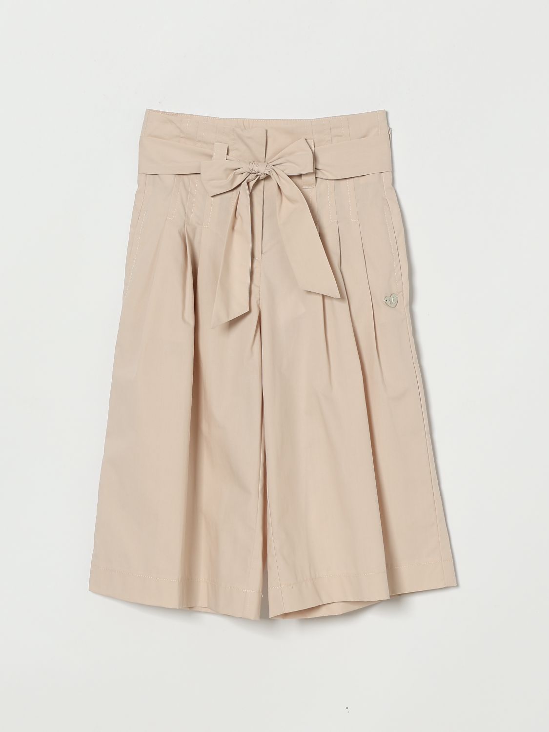 MONNALISA Weite Baumwollhose mit Gürtel