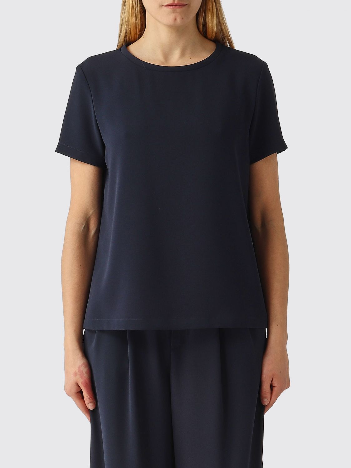 's Max Mara Crêpe Top Max Mara In Blue