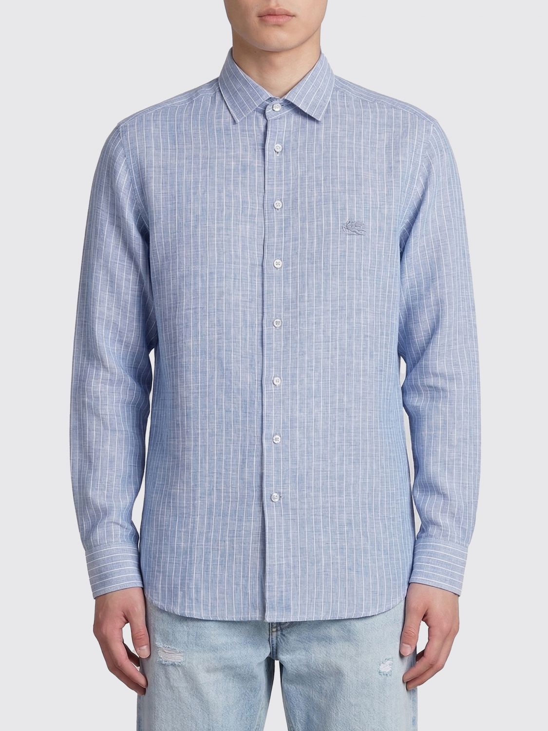 ETRO ETRO Striped Linen Shirt　ETRO ストライプ リネン シャツ