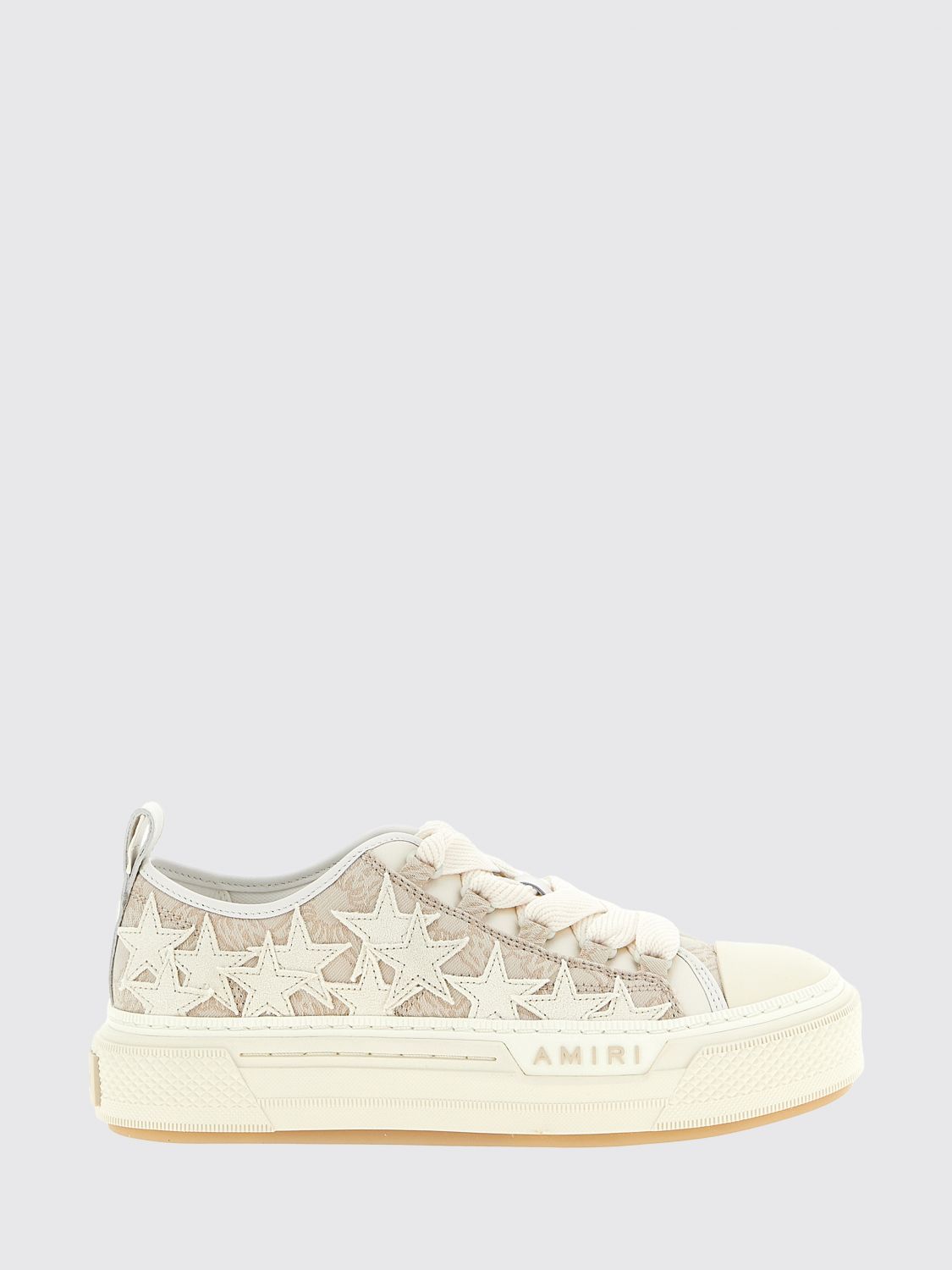 Amiri Stars Court Low Canvas and Leather Sneakers
