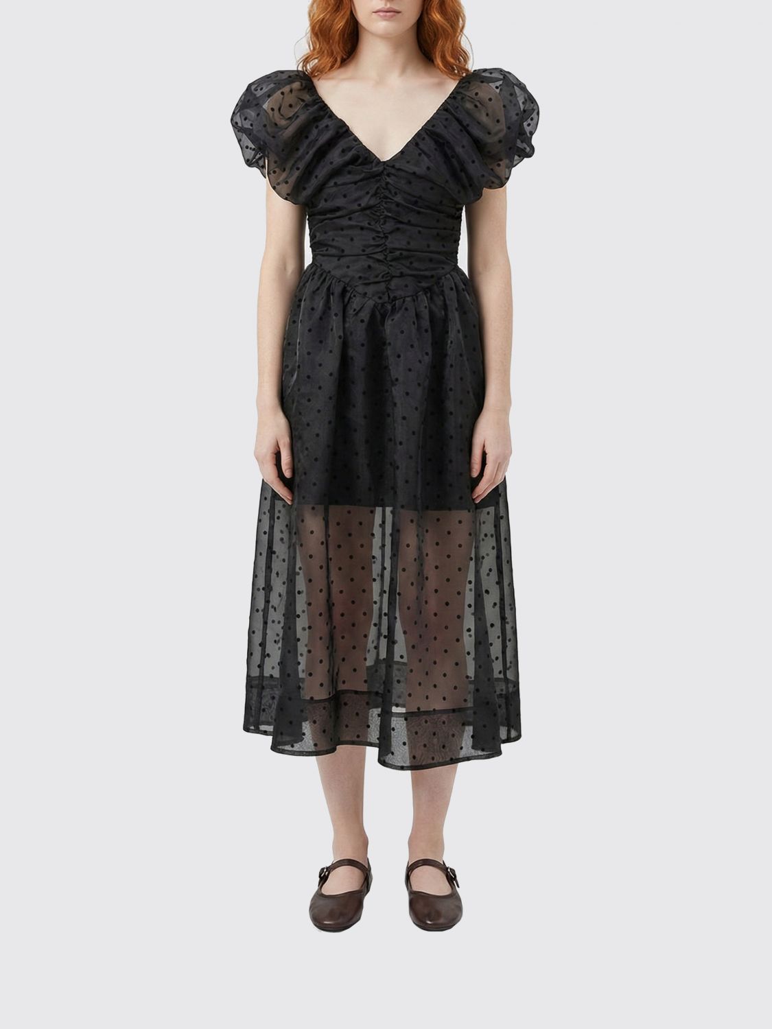 Abito in tulle a pois Ganni