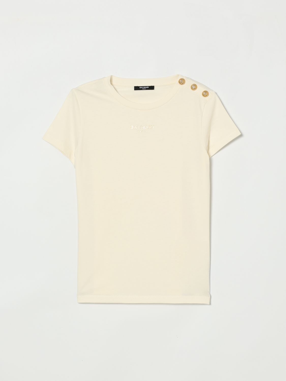 BALMAIN Baumwoll-T-Shirt mit Mini-Logo