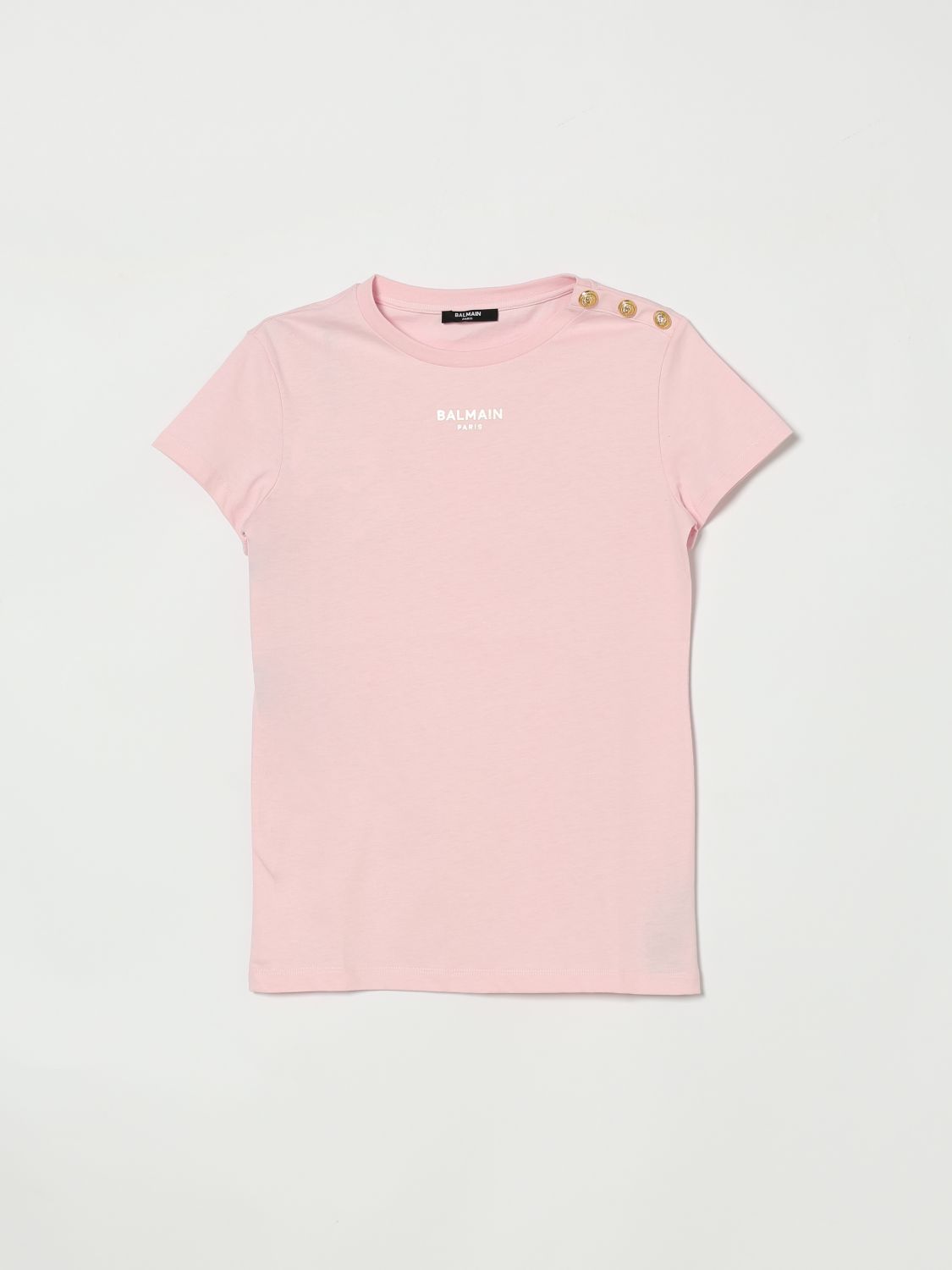 BALMAIN Baumwoll-T-Shirt mit Mini-Logo