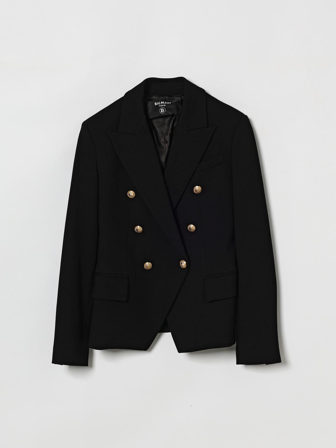 BALMAIN Zweireihiger Crêpe-Blazer