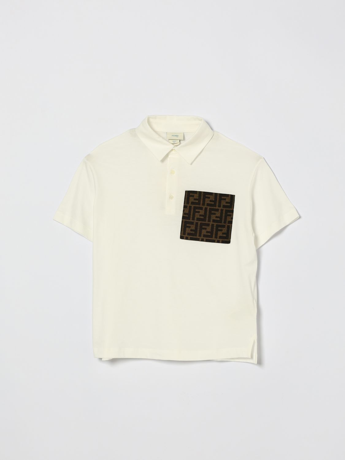 FENDI FENDI Cotton Polo Shirt with FF Pocket　FENDI FF ポケット付きコットン ポロシャツ