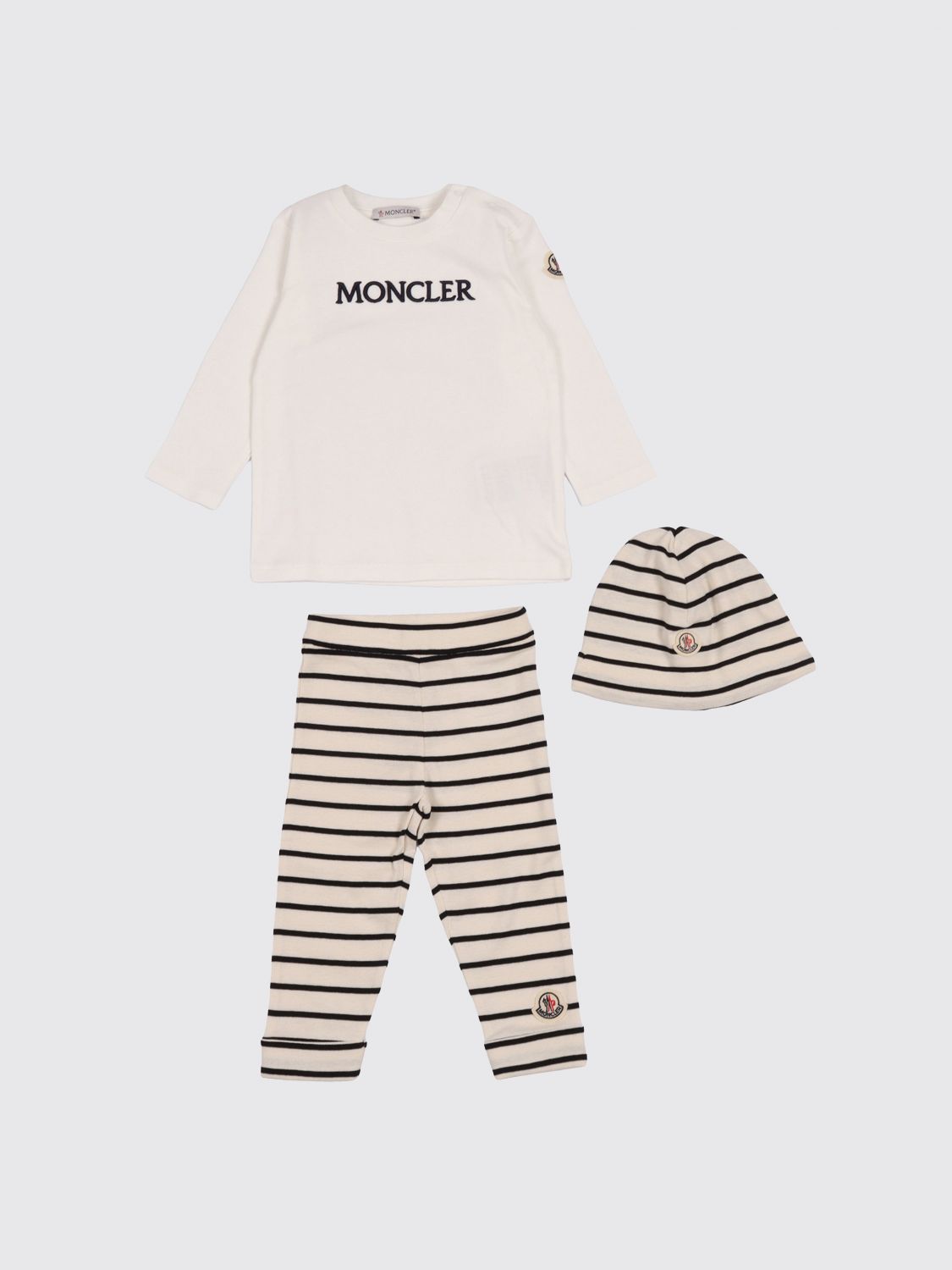 MONCLER Gestreiftes Baumwoll-Co-Ord-Set mit Logo