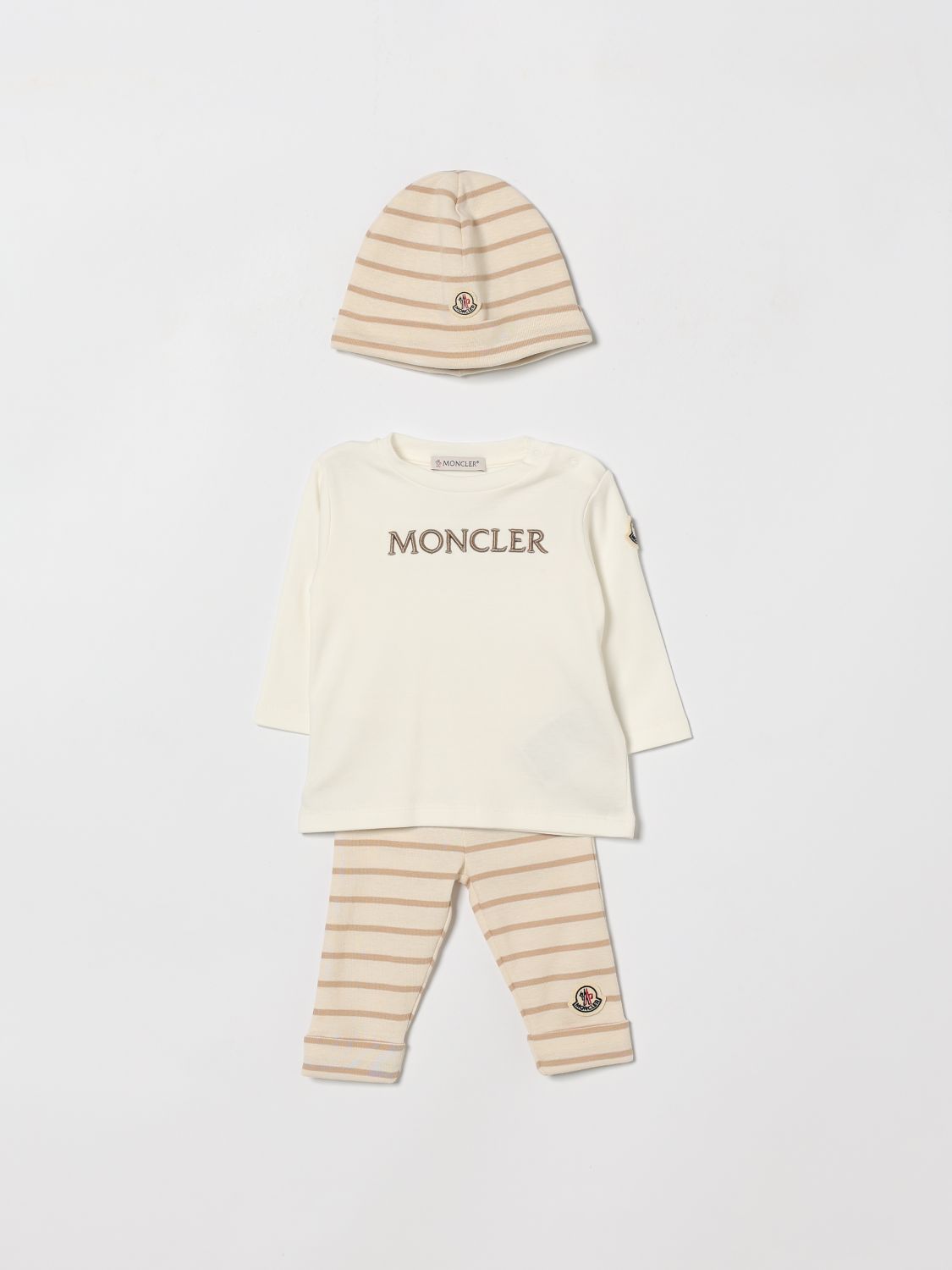 MONCLER MONCLER Striped Cotton Co-ord Set with Logo　MONCLER ロゴ入りストライプコットンコーデセット