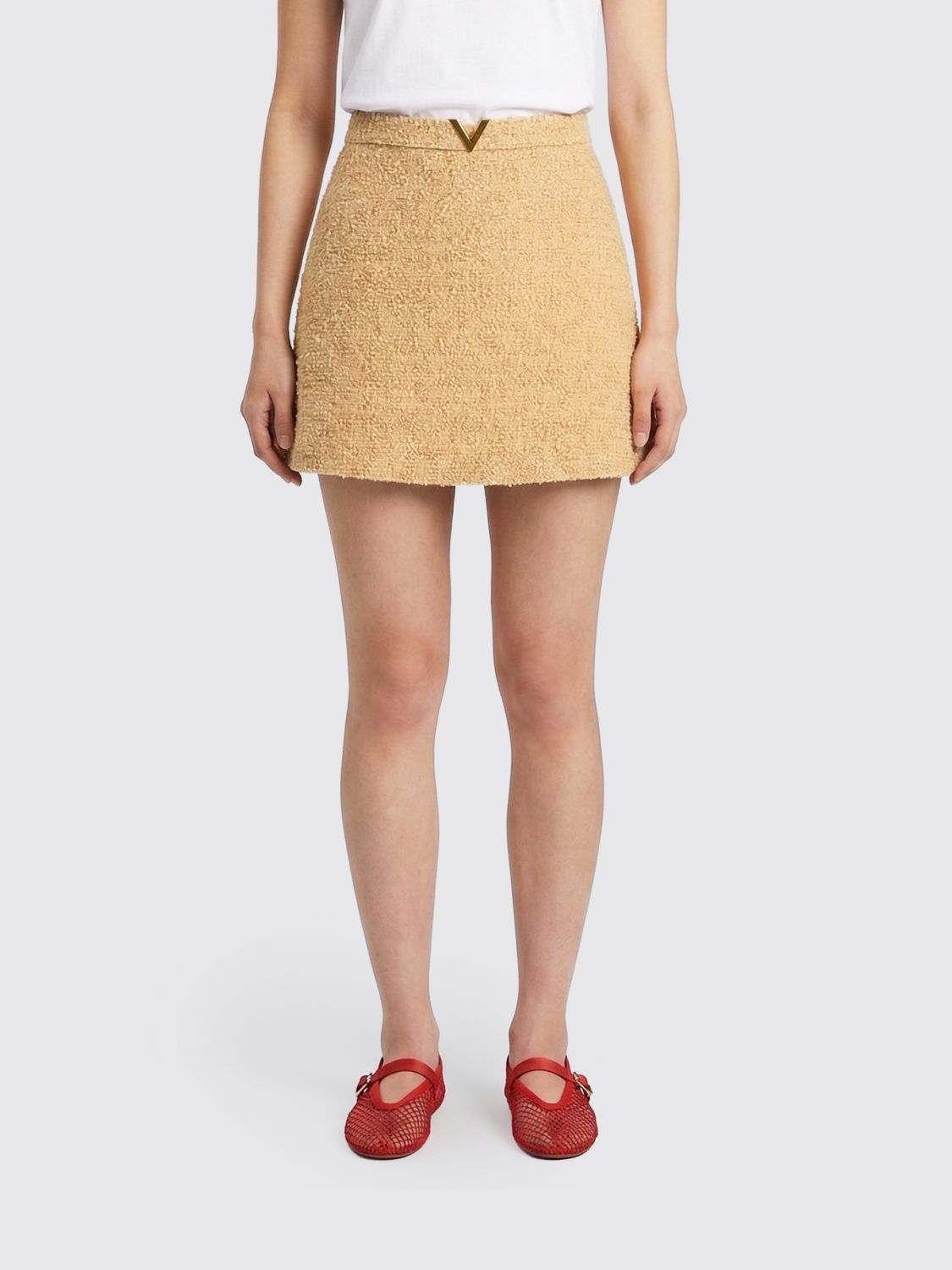 VALENTINO VALENTINO Skirt Woman color Beige　VALENTINO スカート レディース カラー ベージュ