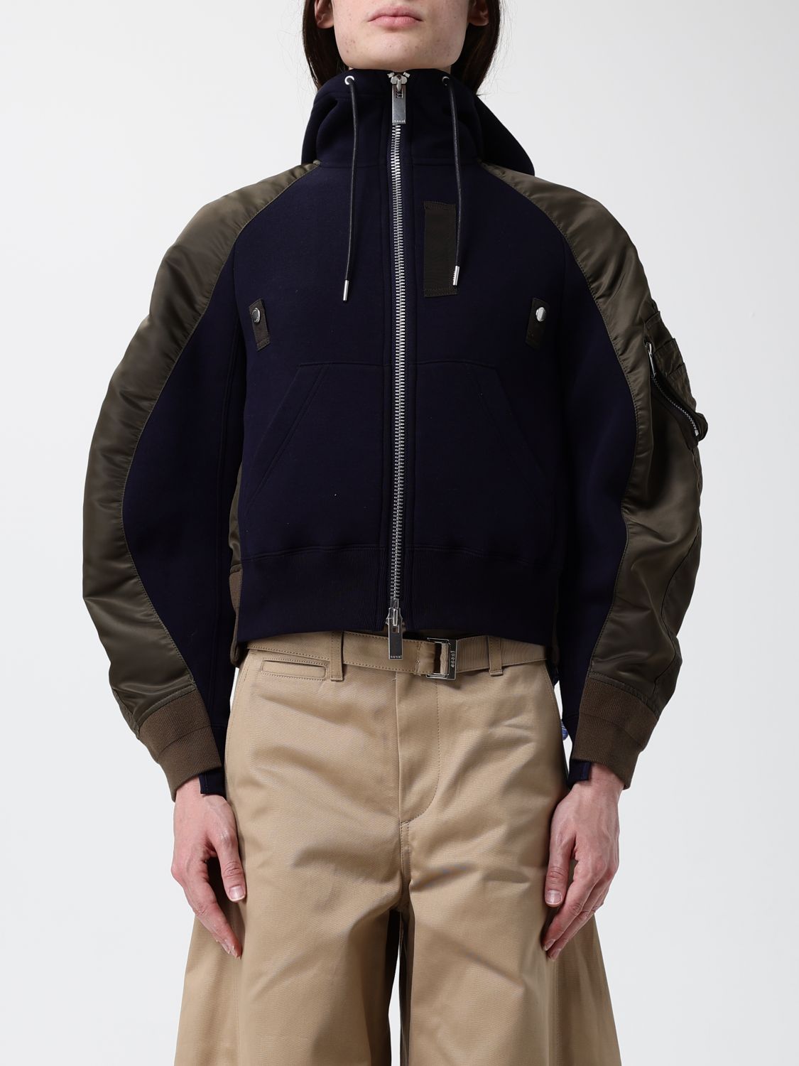 SACAI Sweatshirt Woman color Kaki
