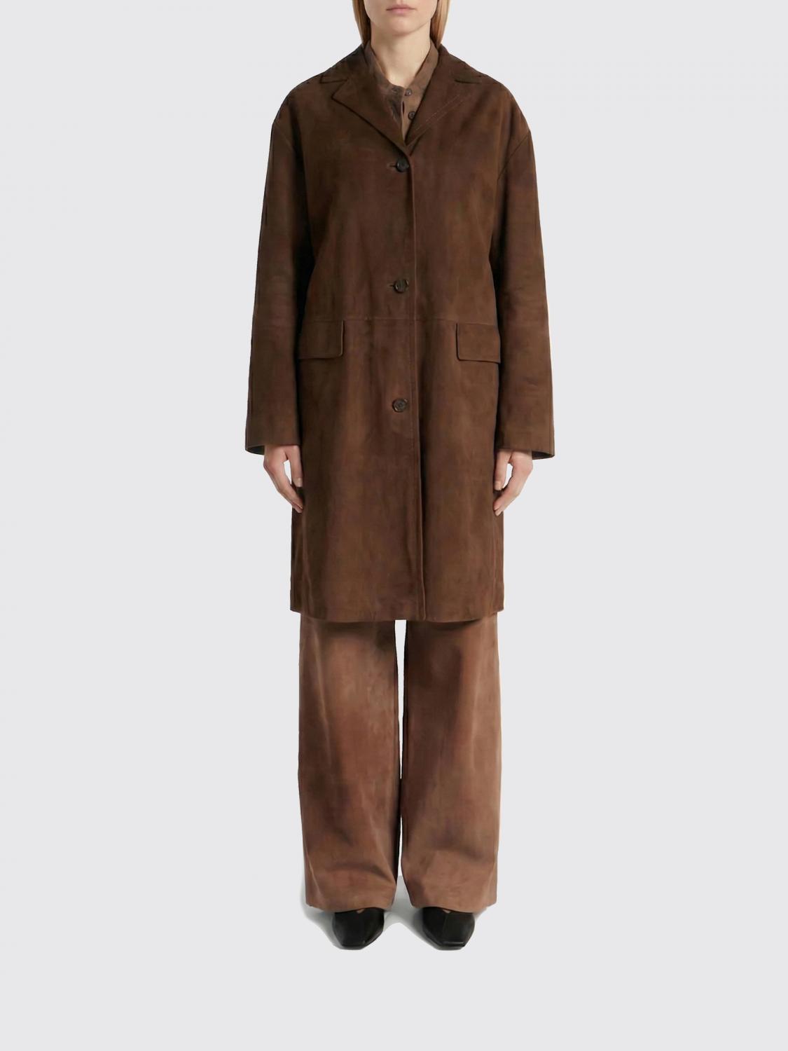 's Max Mara Ortensia Suede Coat In Brown