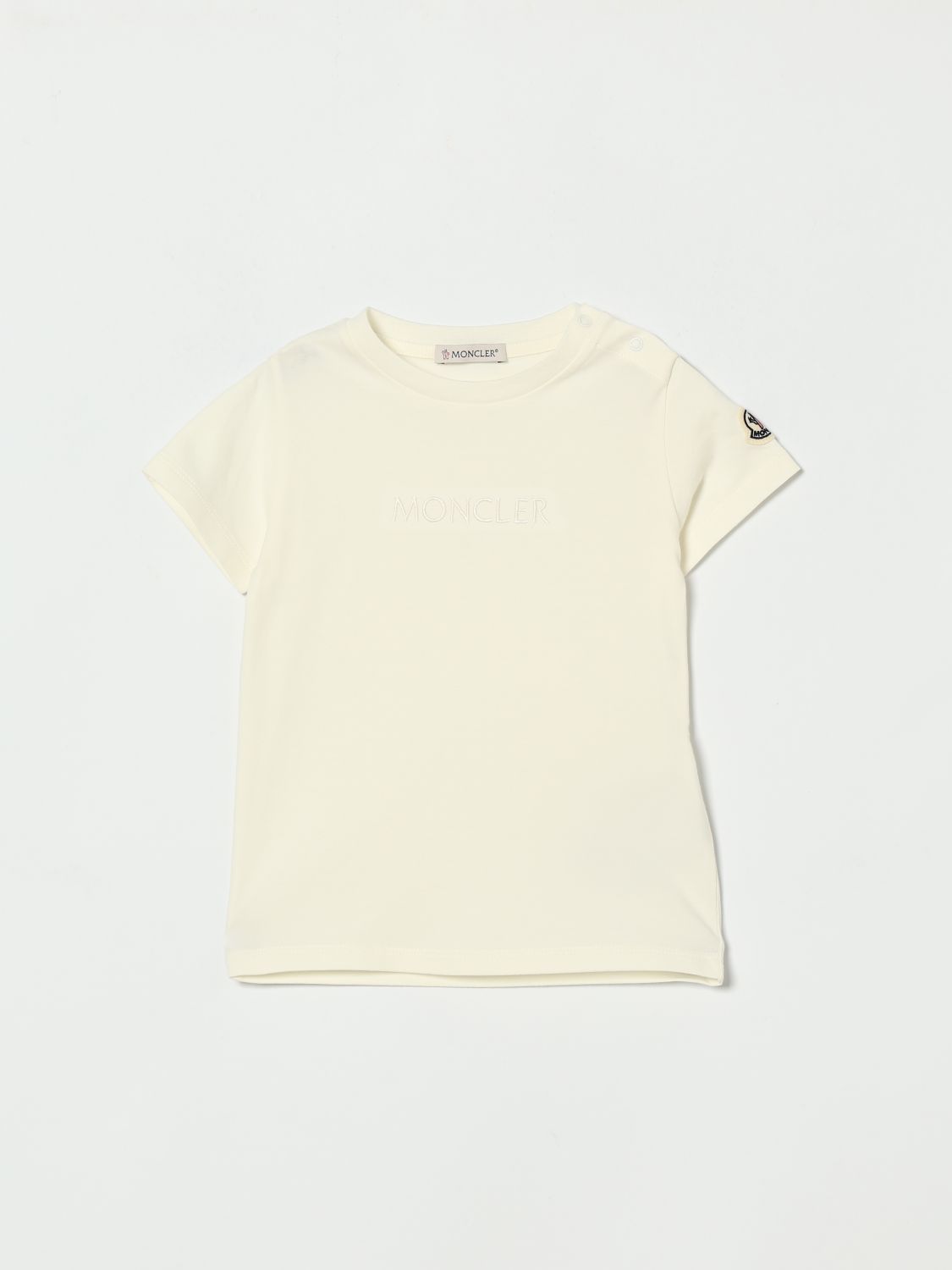 MONCLER Crew Neck T-Shirt in Stretch Cotton　MONCLER クルーネック T シャツ (ストレッチ コットン) MONCLER