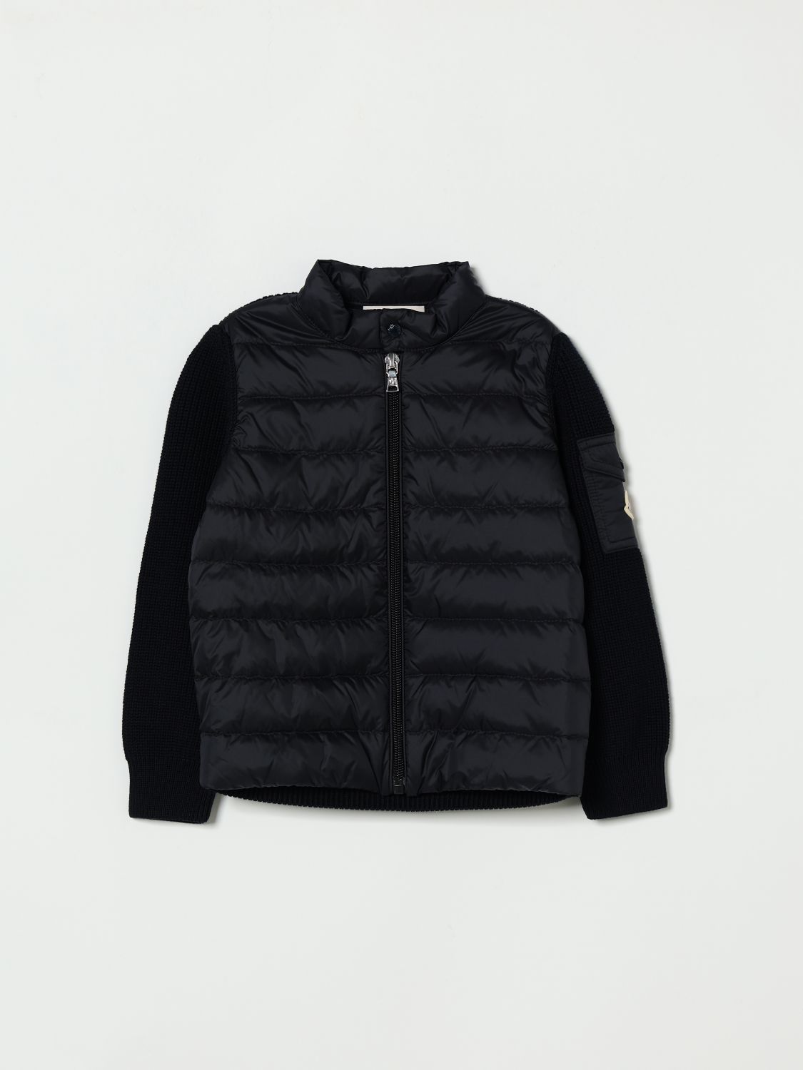 MONCLER Padded Nylon and Cotton Cardigan　MONCLER パッド入りナイロン＆コットン カーディガン MONCLER