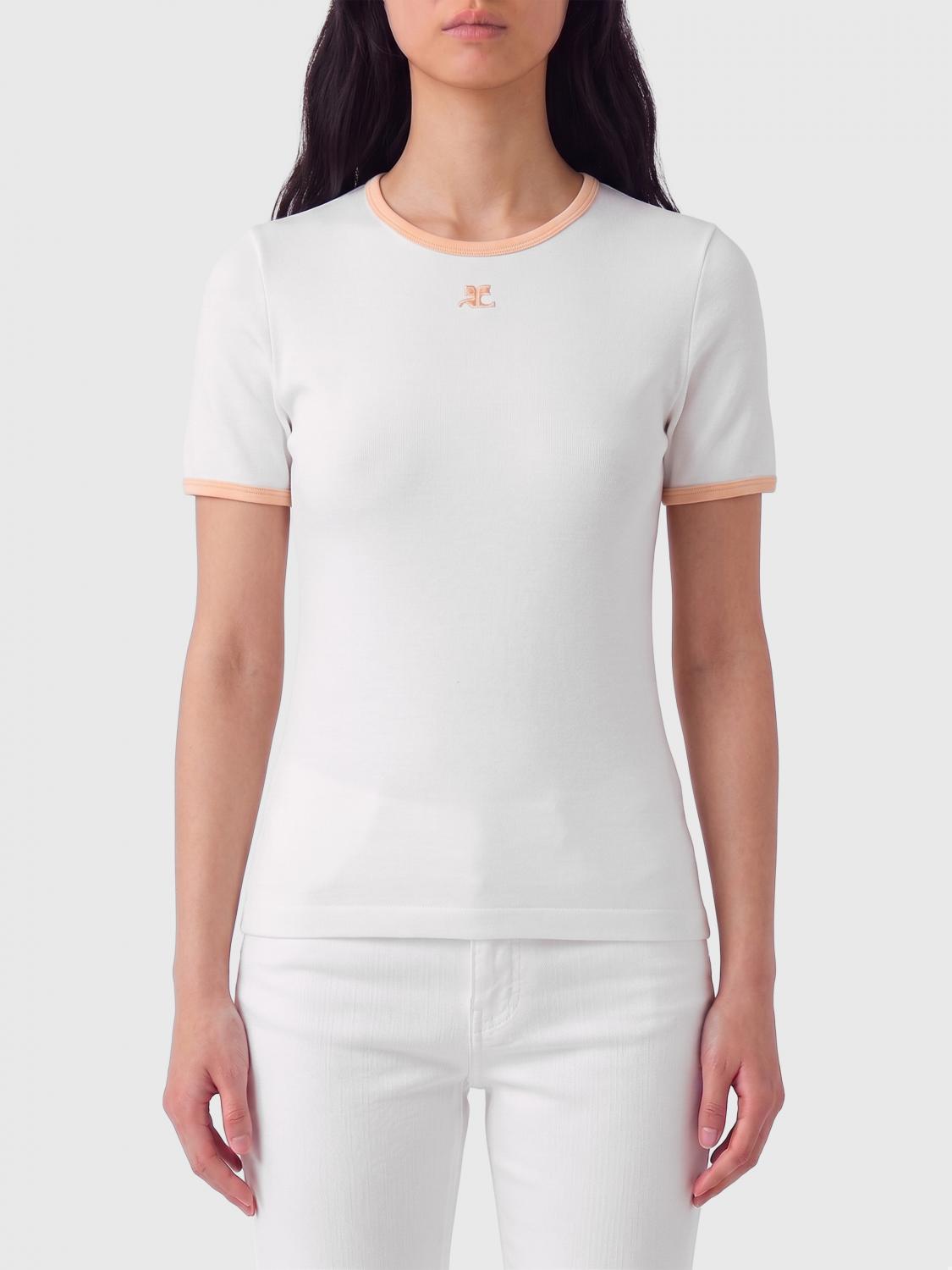 COURRÈGES Baumwoll-T-Shirts mit Mini-Logo