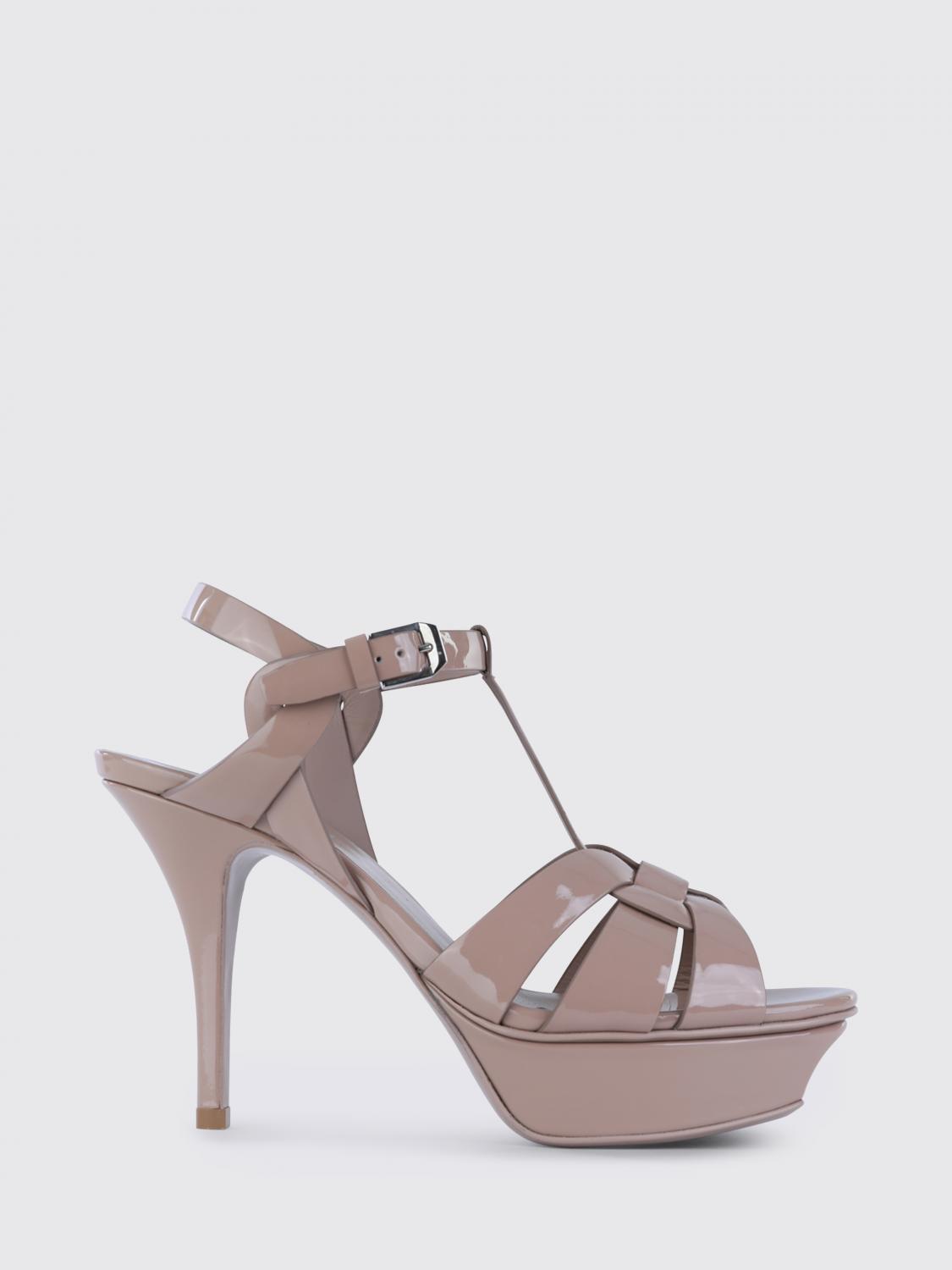 SAINT LAURENT Sandalo Tribute in vernice