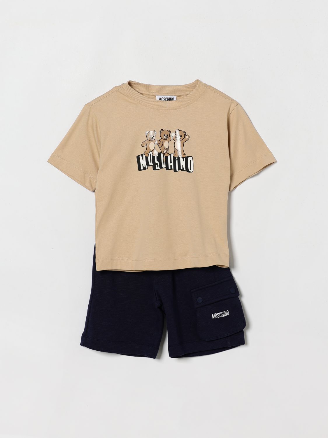 MOSCHINO Baumwoll-Set mit Logo