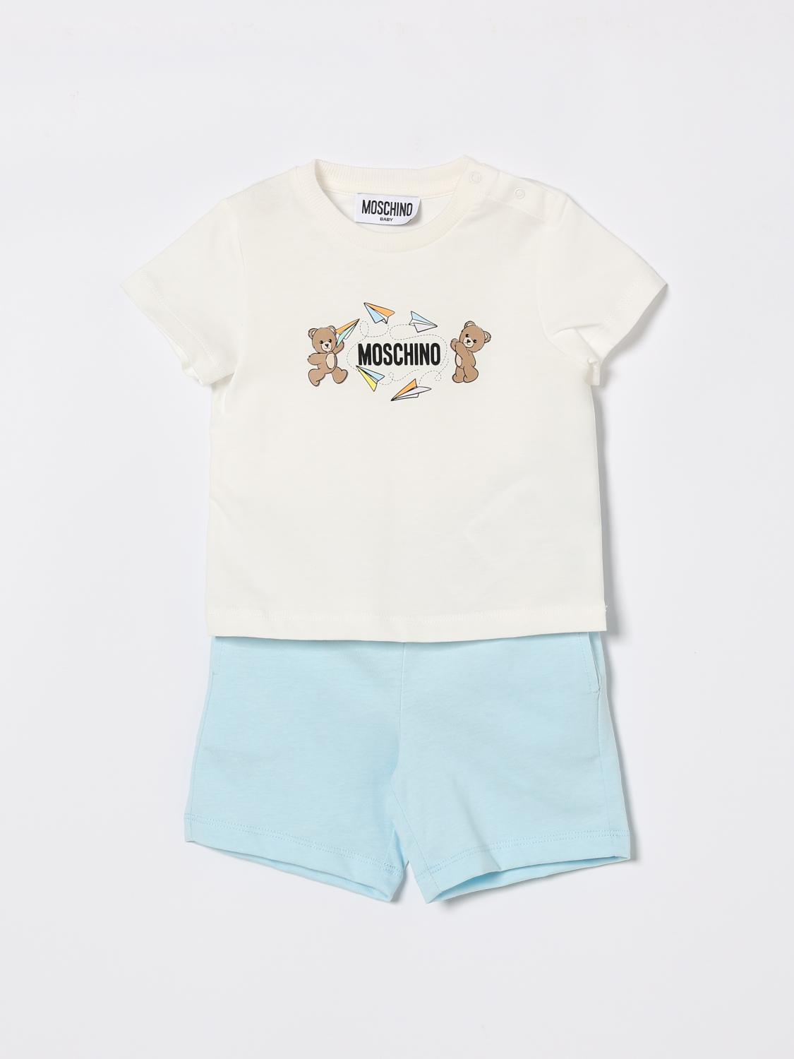 MOSCHINO Baumwoll-Set mit Logo-Print