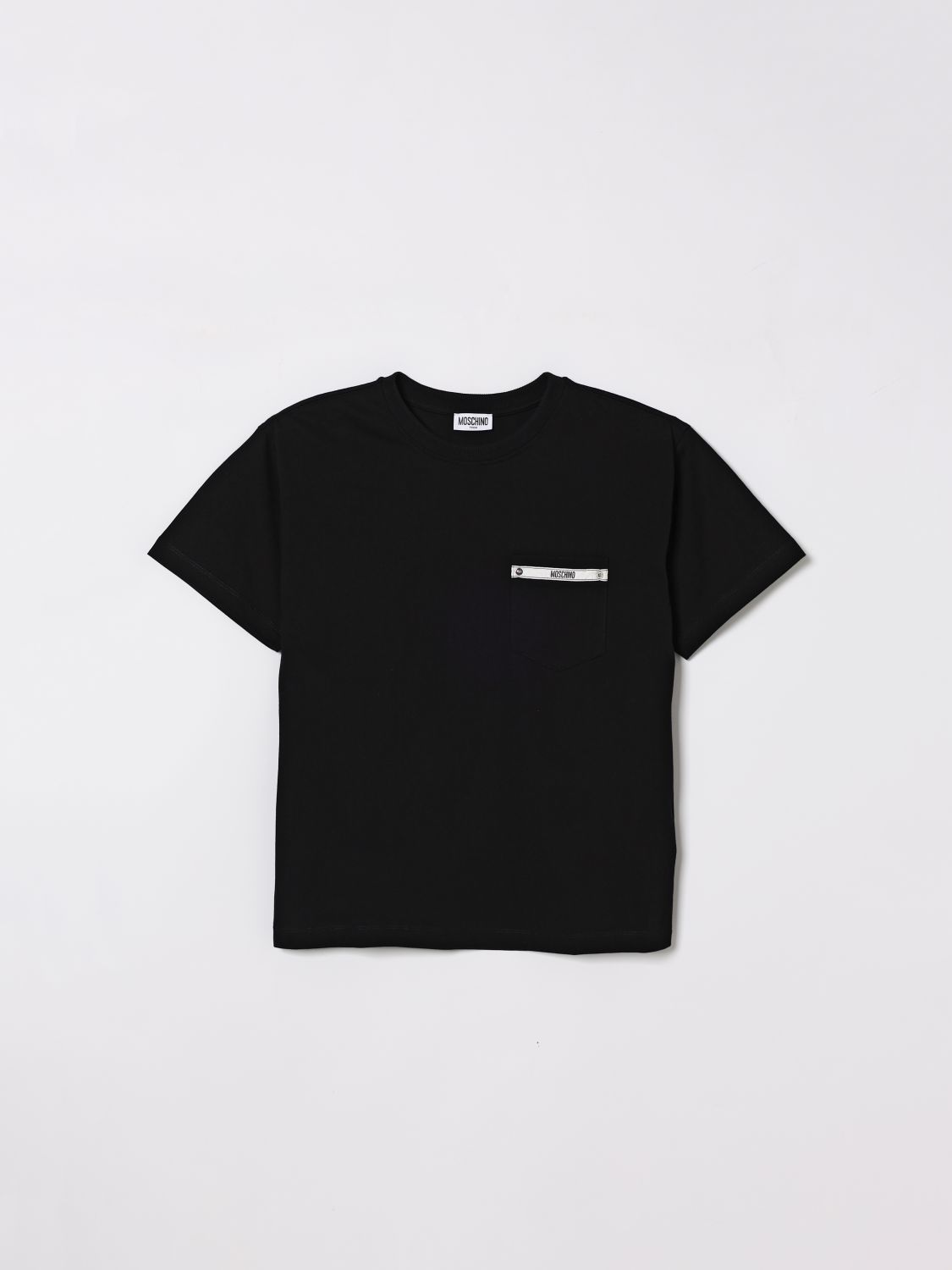 Moschino Jungen Schwarz Cotton T-Shirt With Logo