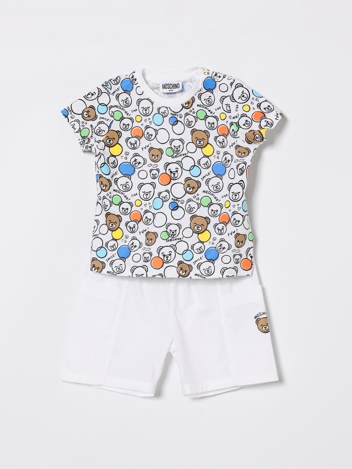 MOSCHINO Baumwoll-Set mit Teddy-Print