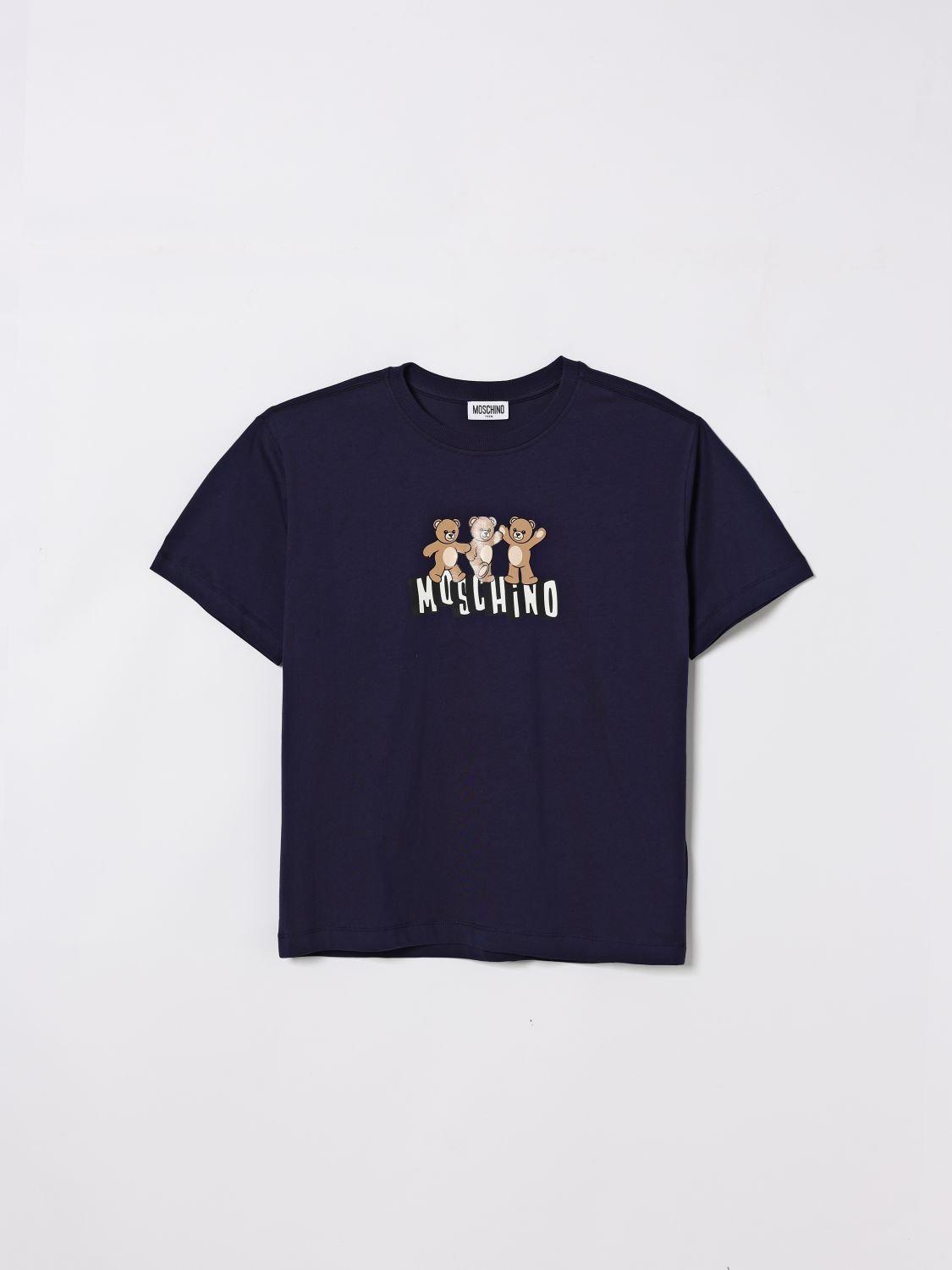 MOSCHINO Baumwoll-T-Shirt mit Teddybär-Print