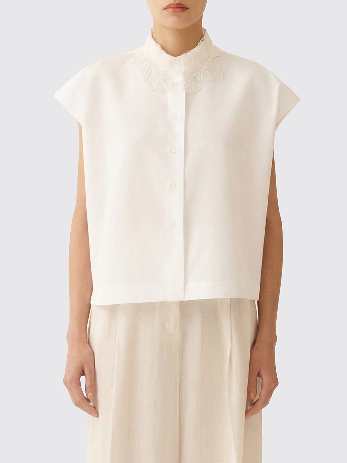 FABIANA FILIPPI Sleeveless Cotton Shirt