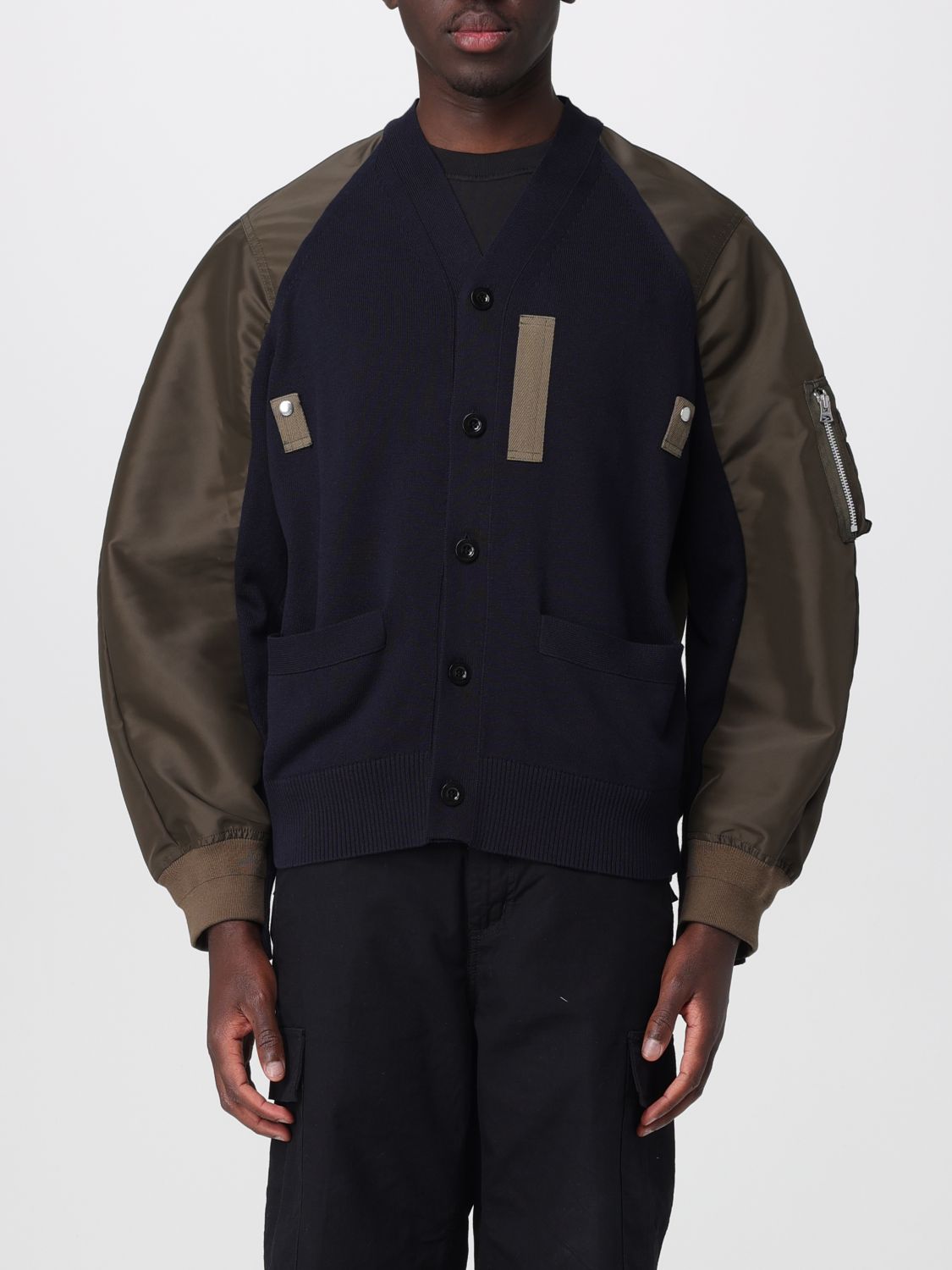 SACAI Sweater Men color Navy