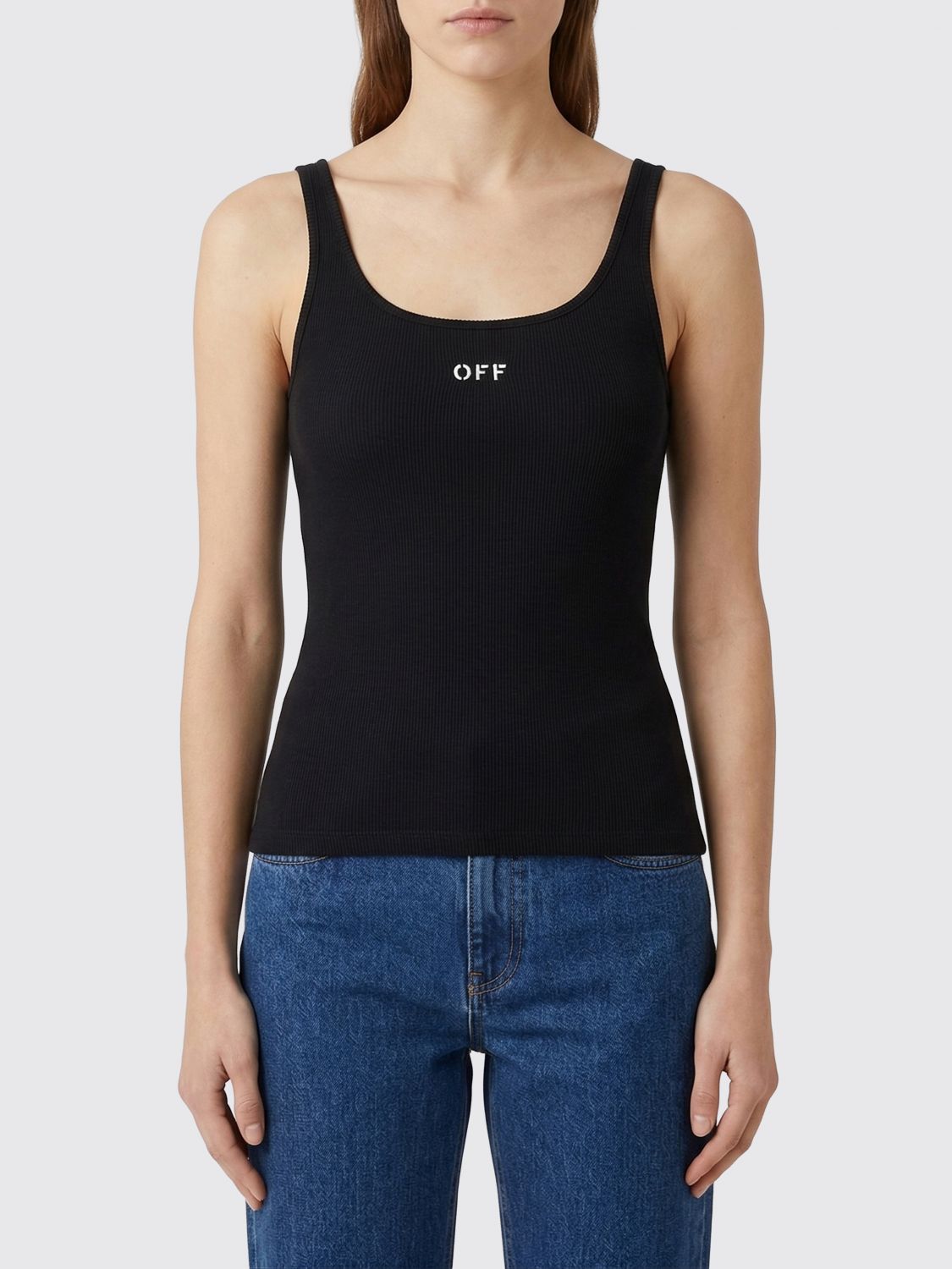 Off-White OFF-WHITE T-Shirt Woman color Black 1　OFF-WHITE Tシャツ ウーマンカラー ブラック 1