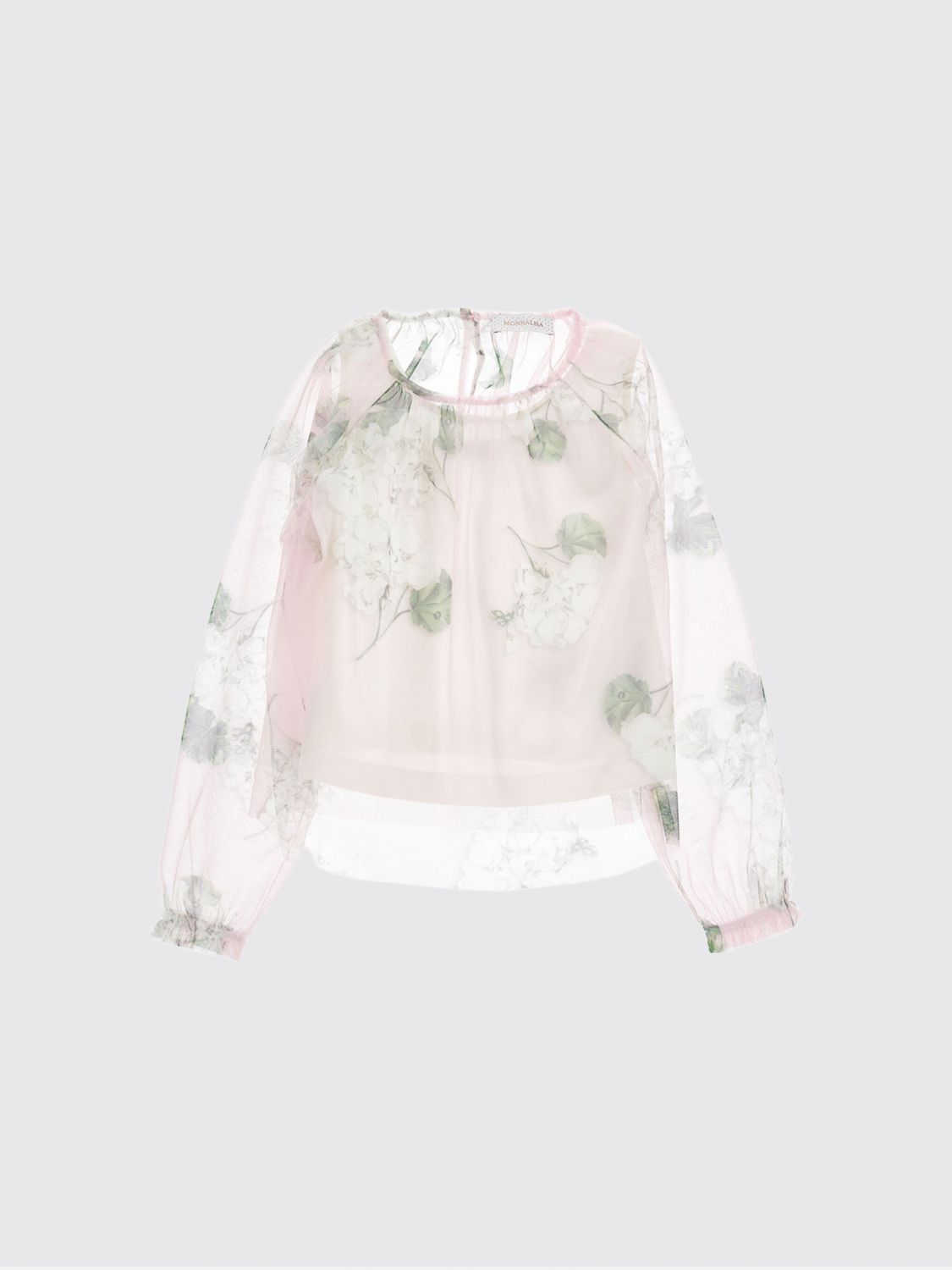 MONNALISA Blusa in organza con stampa floreale