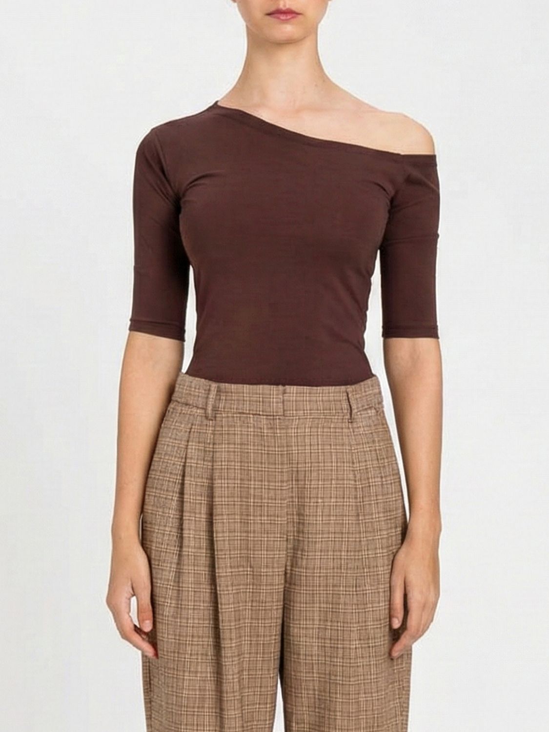 Actitude Twinset Asymmetrisches Baumwoll-Top