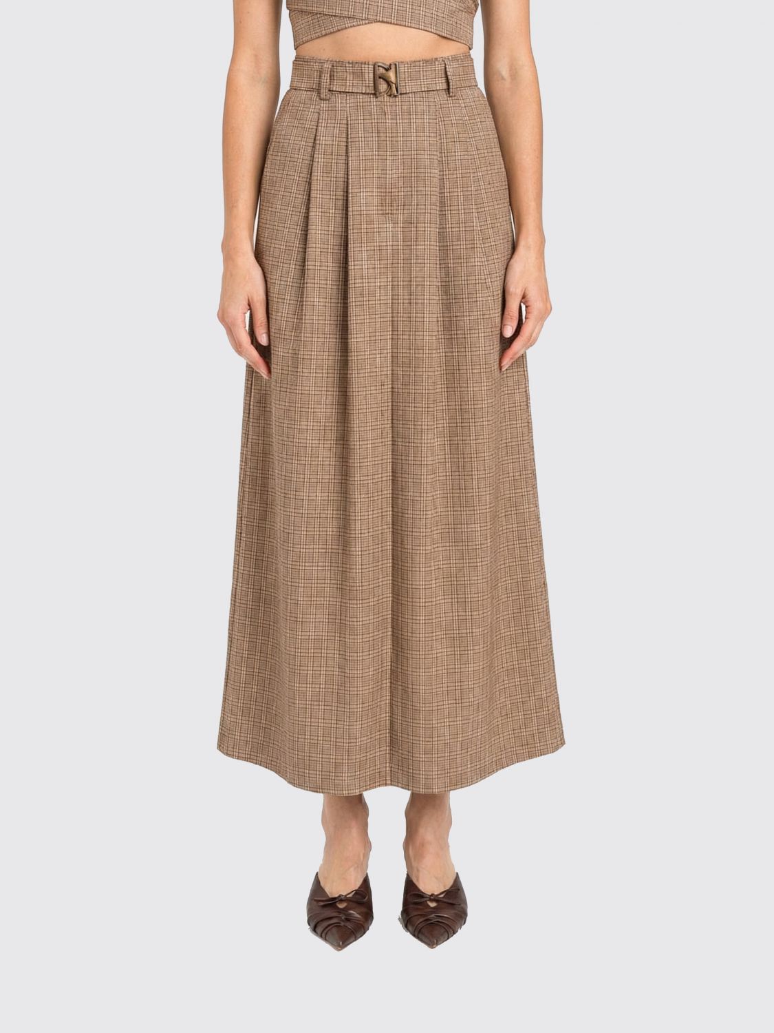 Skirt TWINSET ACTITUDE Woman color Brown