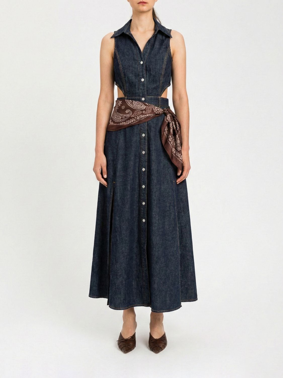 Actitude Twinset Jeans-Hemdblusenkleid