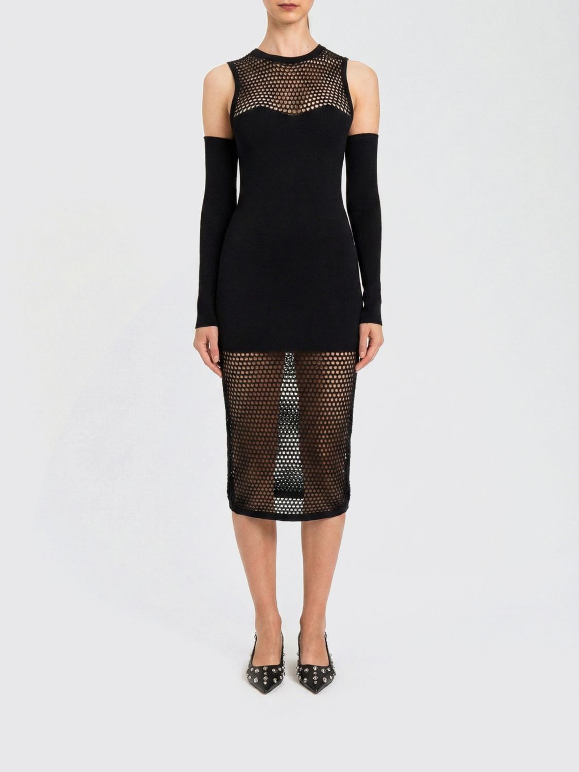 Actitude Twinset Mesh-Viskosekleid