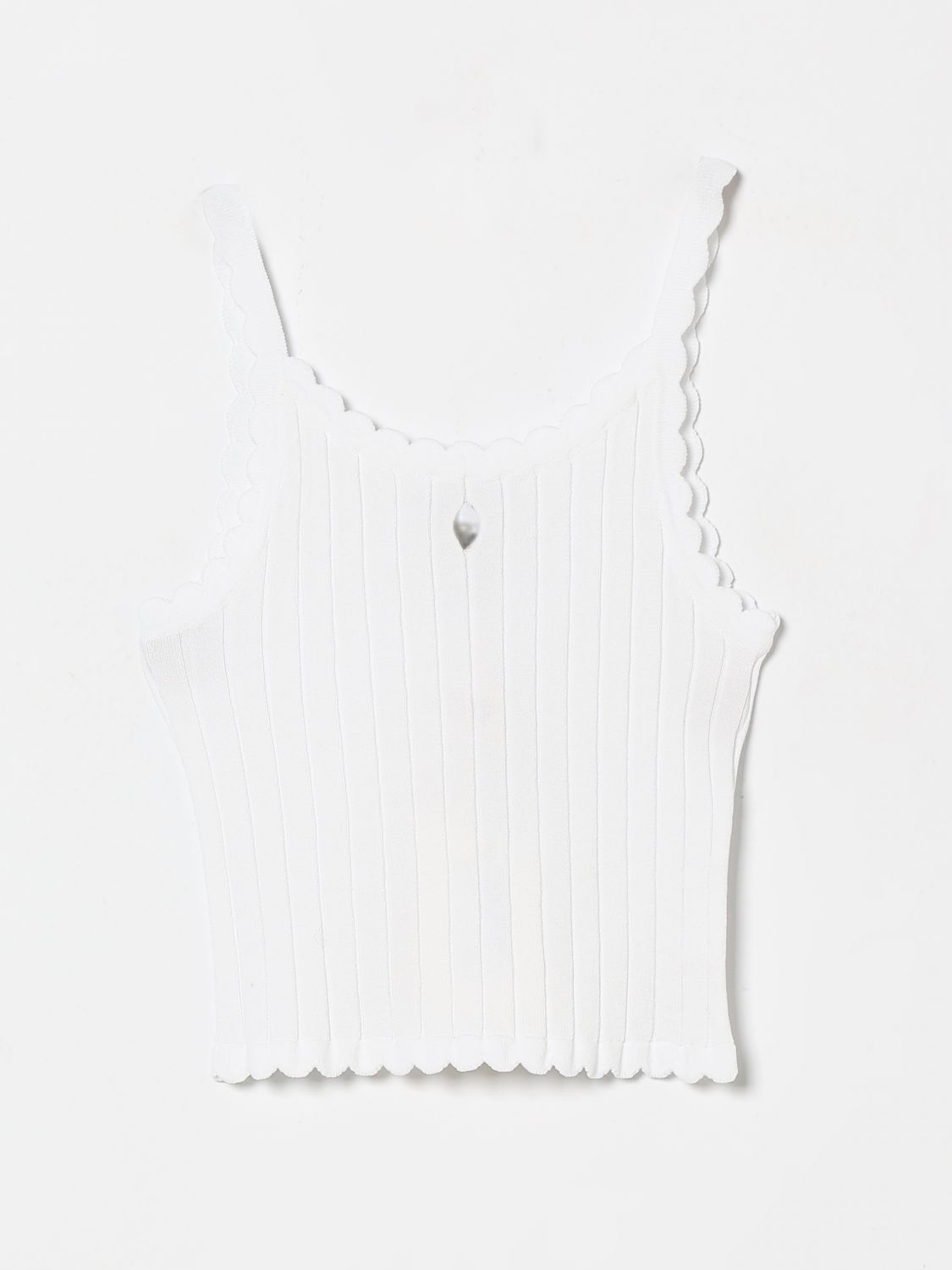 Top in maglia di viscosa a costine Twinset