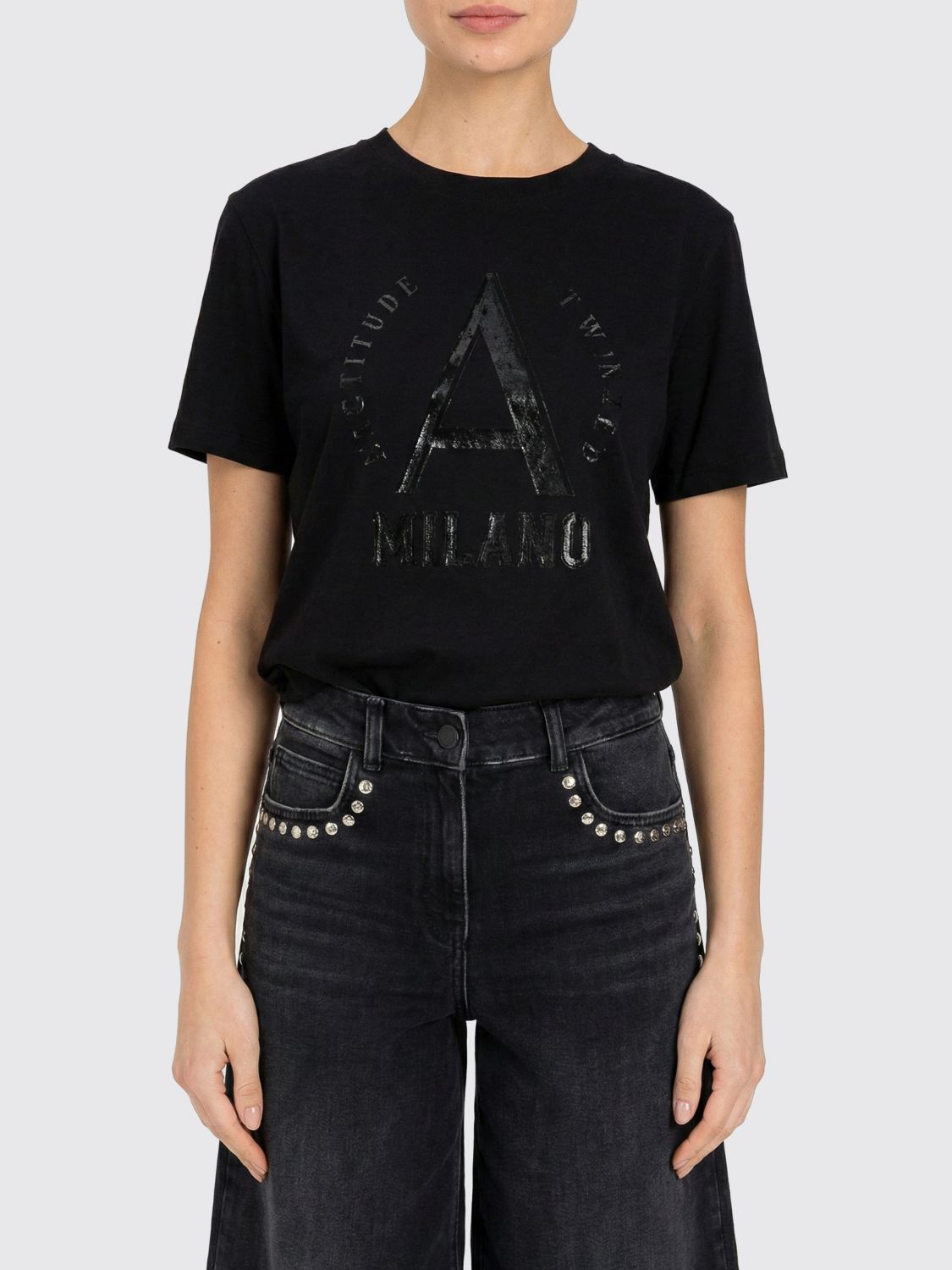 Actitude Twinset T-shirts in cotone con logo