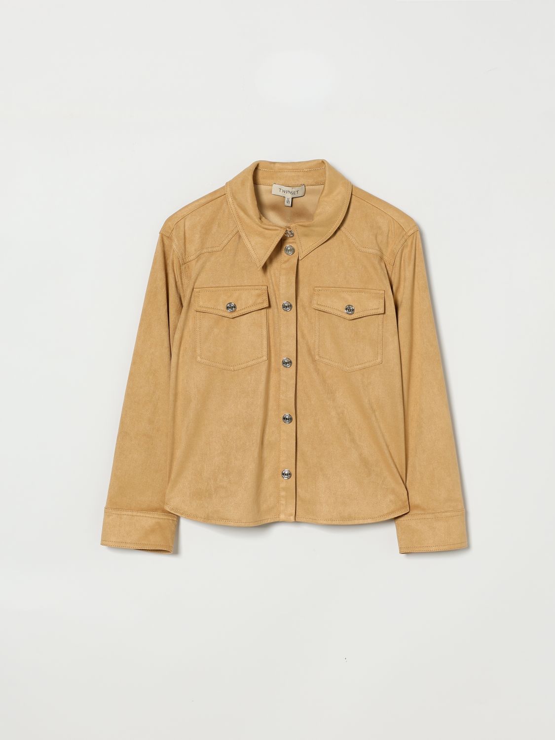 Twinset Fransige Overshirt aus Wildlederimitat