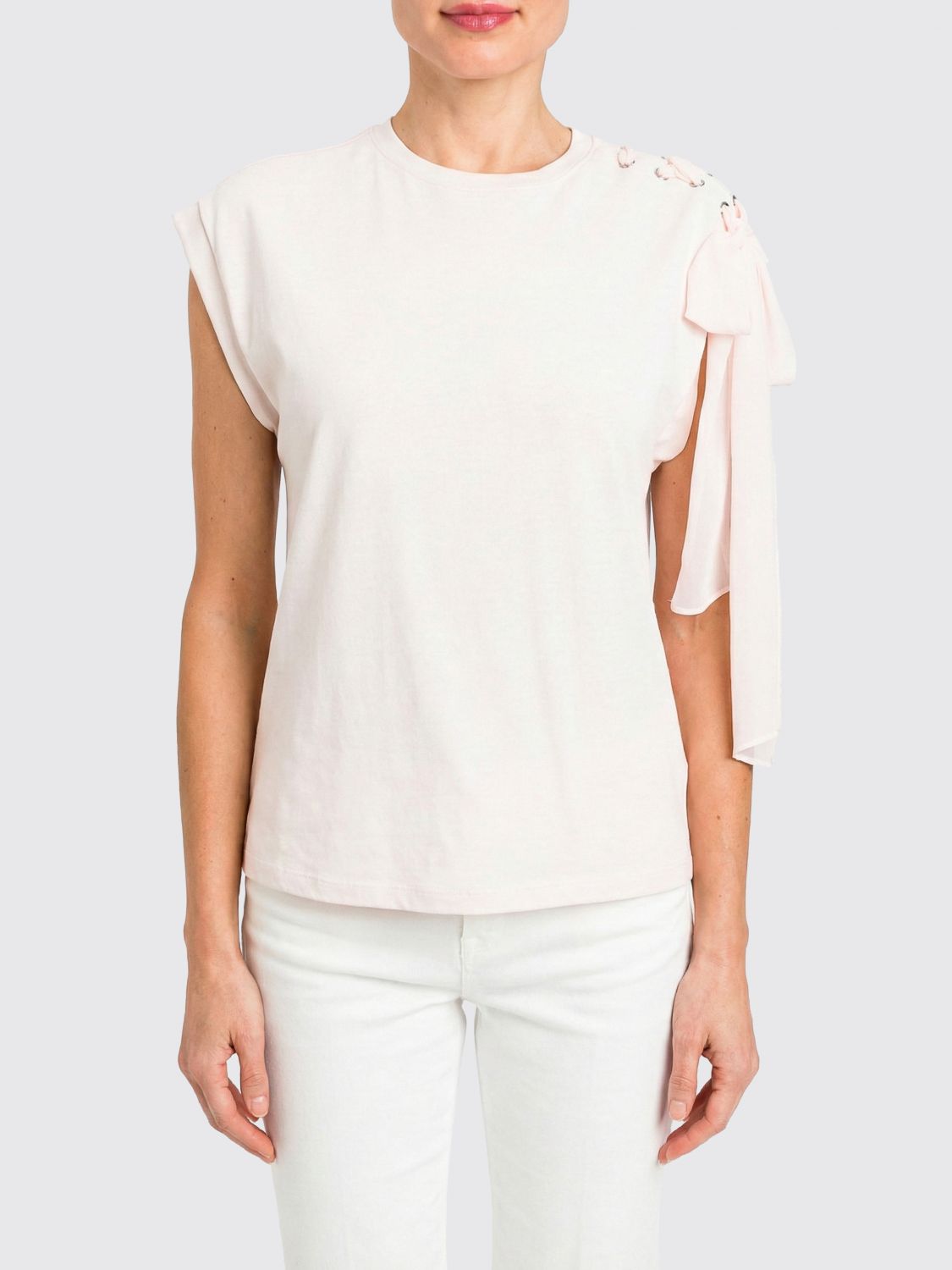 Twinset Baumwoll-T-Shirts mit Bändern