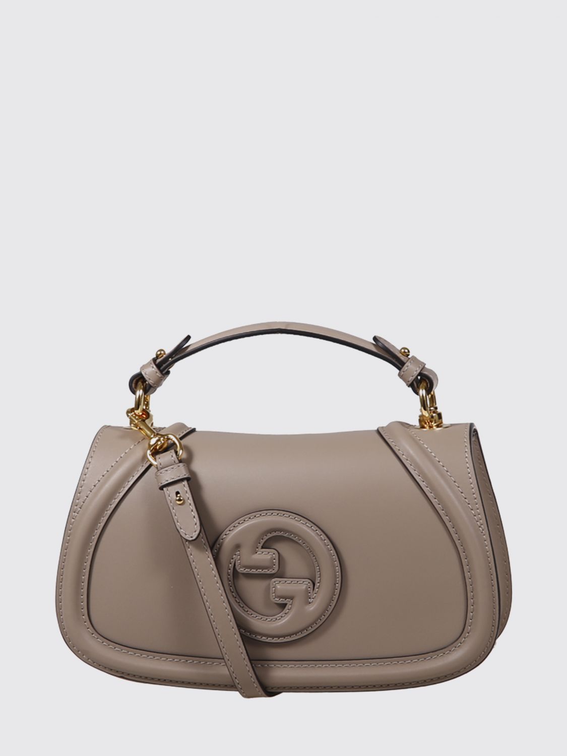 Gucci Blondie Leather Bag In Gray