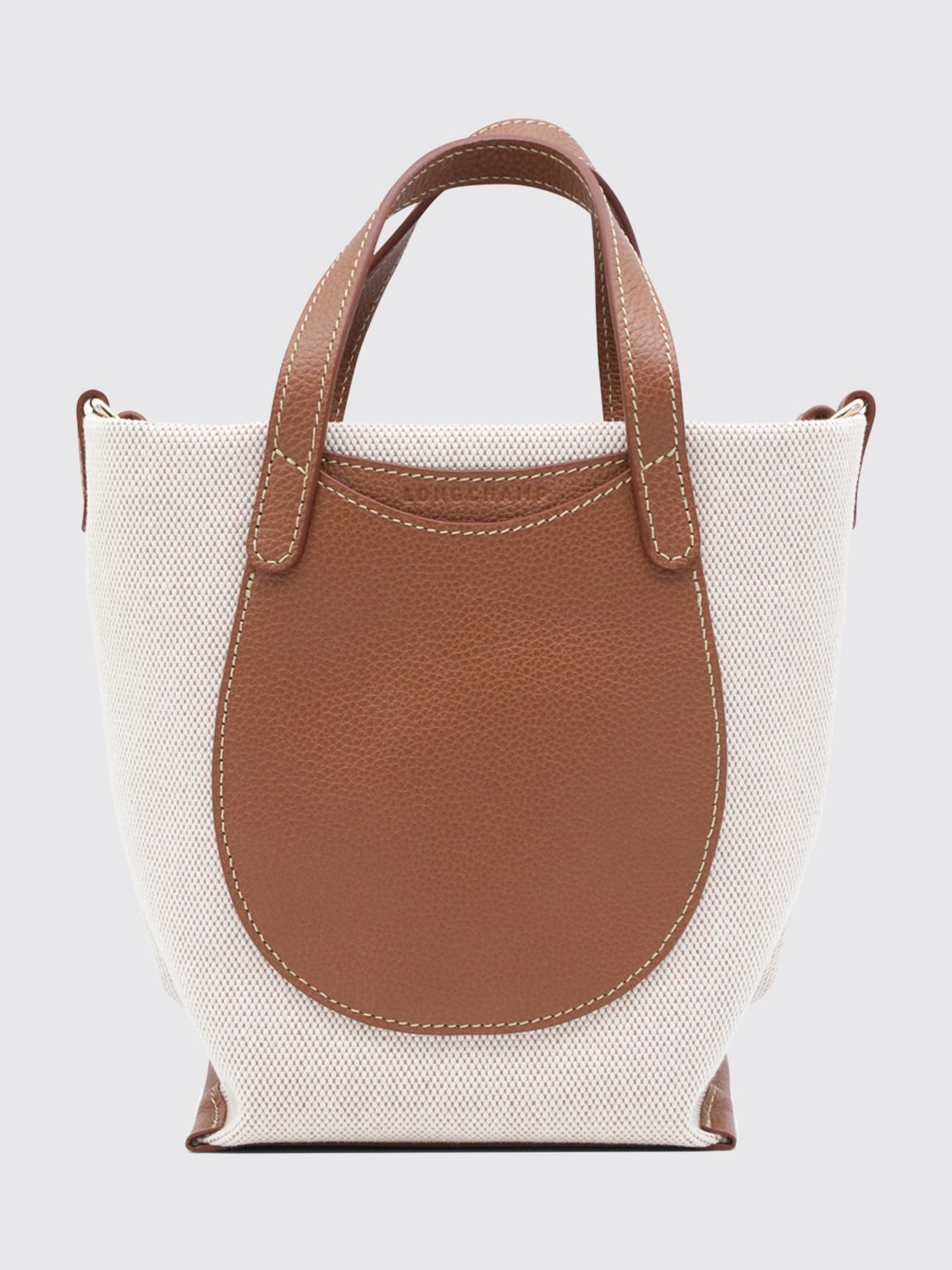 LONGCHAMP Complice Bag in Canvas and Grained Leather　LONGCHAMP コンプリス バッグ（キャンバス＆グレインレザー） LONGCHAMP