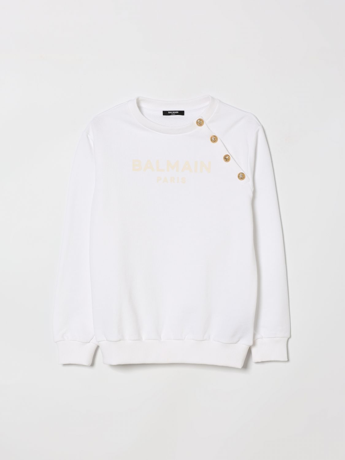 BALMAIN Cotton Sweatshirt with Logo