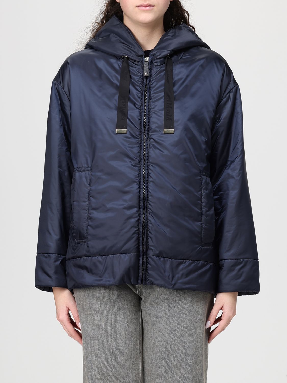 Max Mara The Cube Daria Hooded Nylon Puffer Jacket 's In Blue