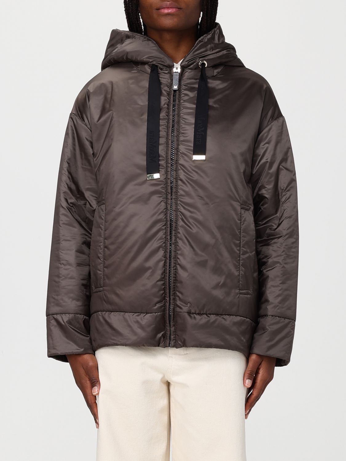 Max Mara The Cube Daria Hooded Nylon Puffer Jacket 's In Brown
