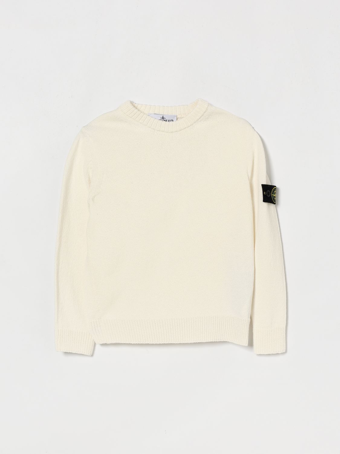STONE ISLAND JUNIOR Baumwoll-Rundhalspullover