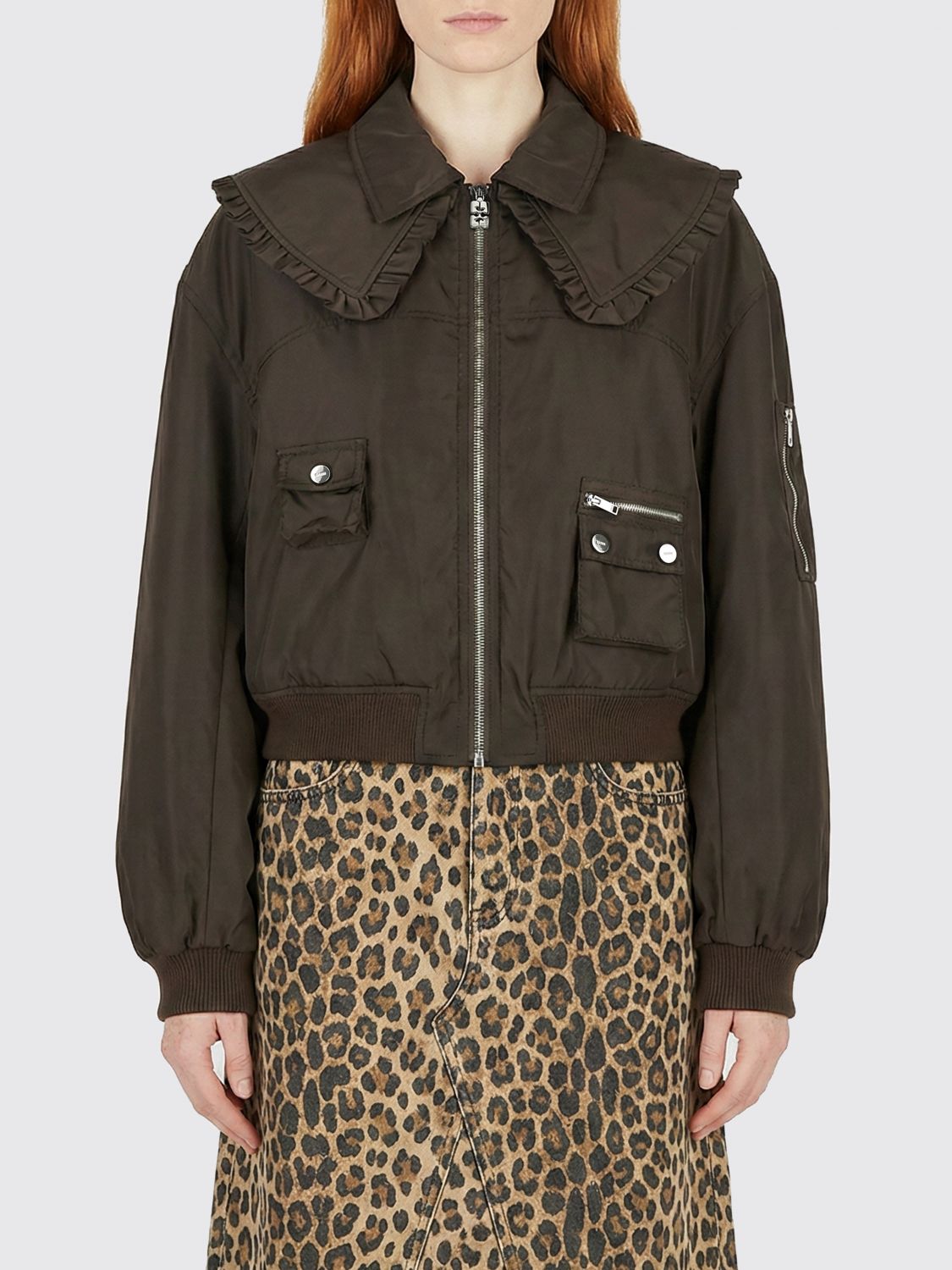 GANNI Technical Fabric Bomber Jacket　GANNI テクニカルファブリック ボンバージャケット GANNI