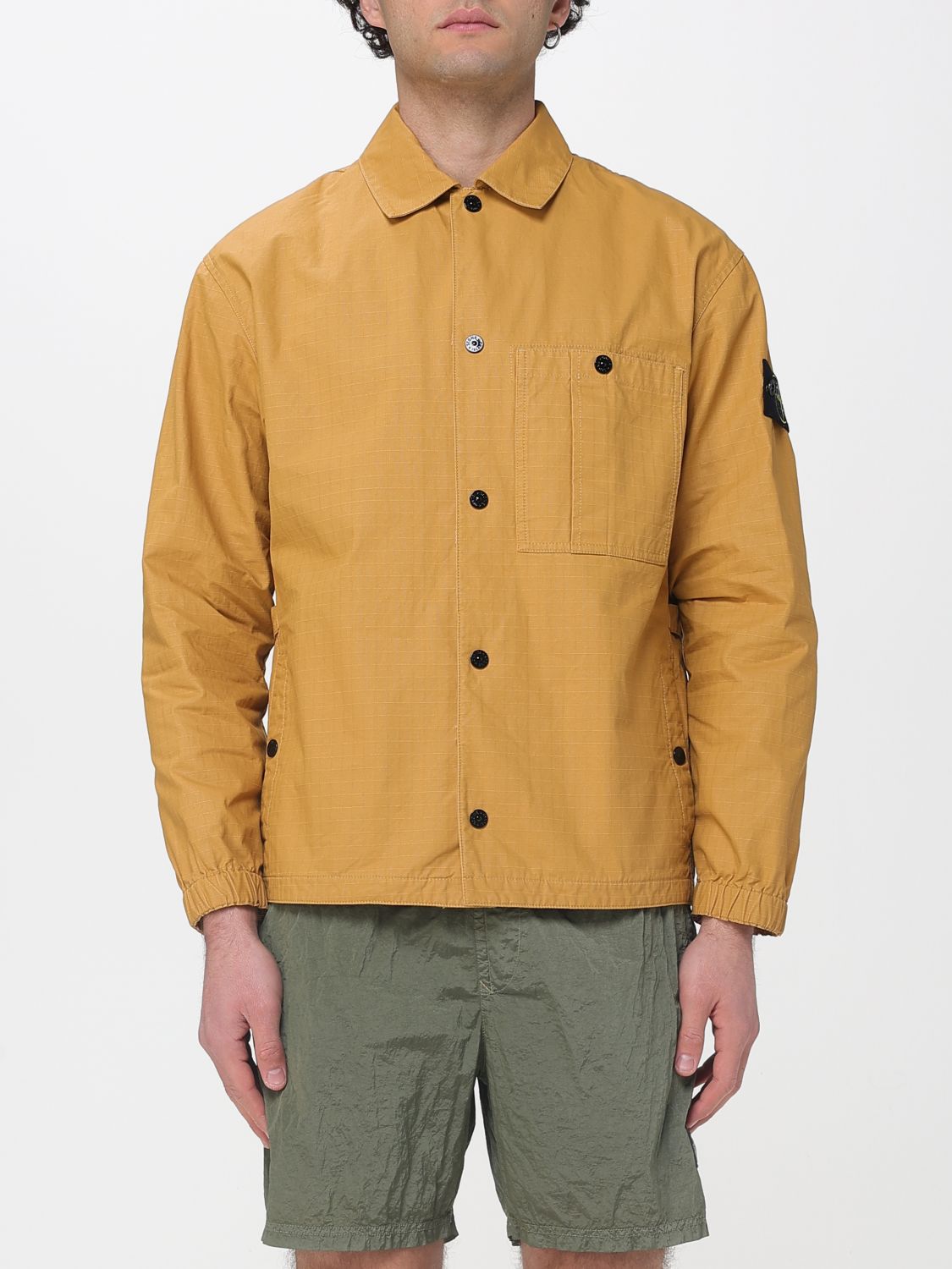STONE ISLAND Overshirt in Cotton Ripstop STONE