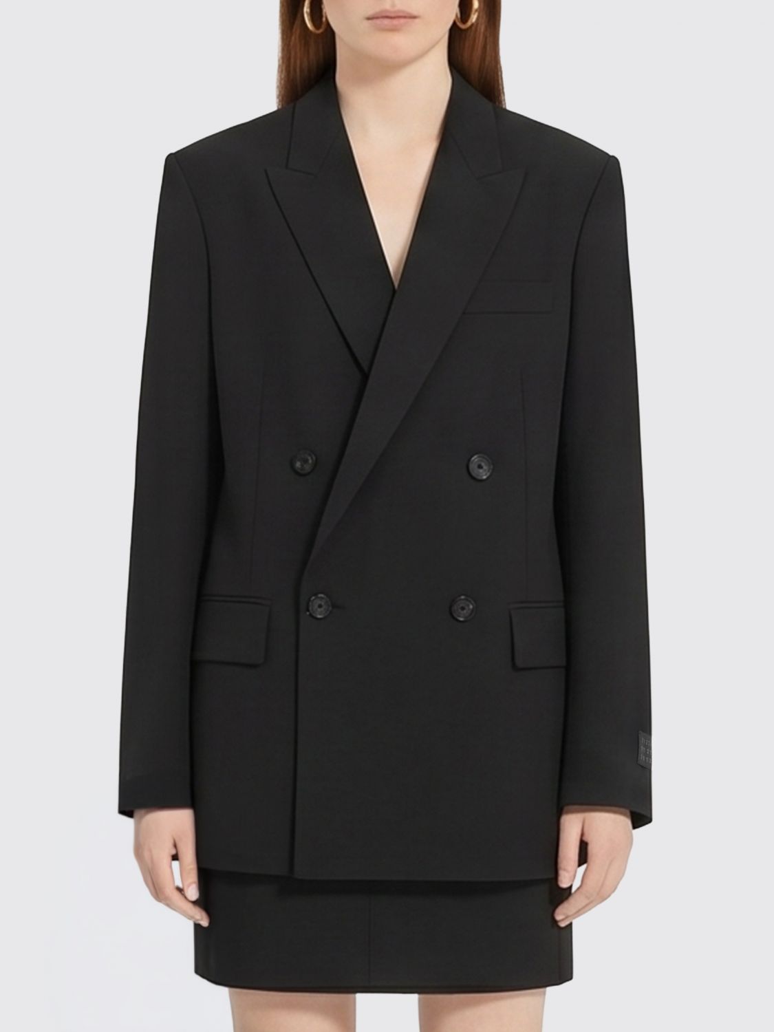 MM6 MAISON MARGIELA Doppelreihiger Blazer aus Schurwollmischung