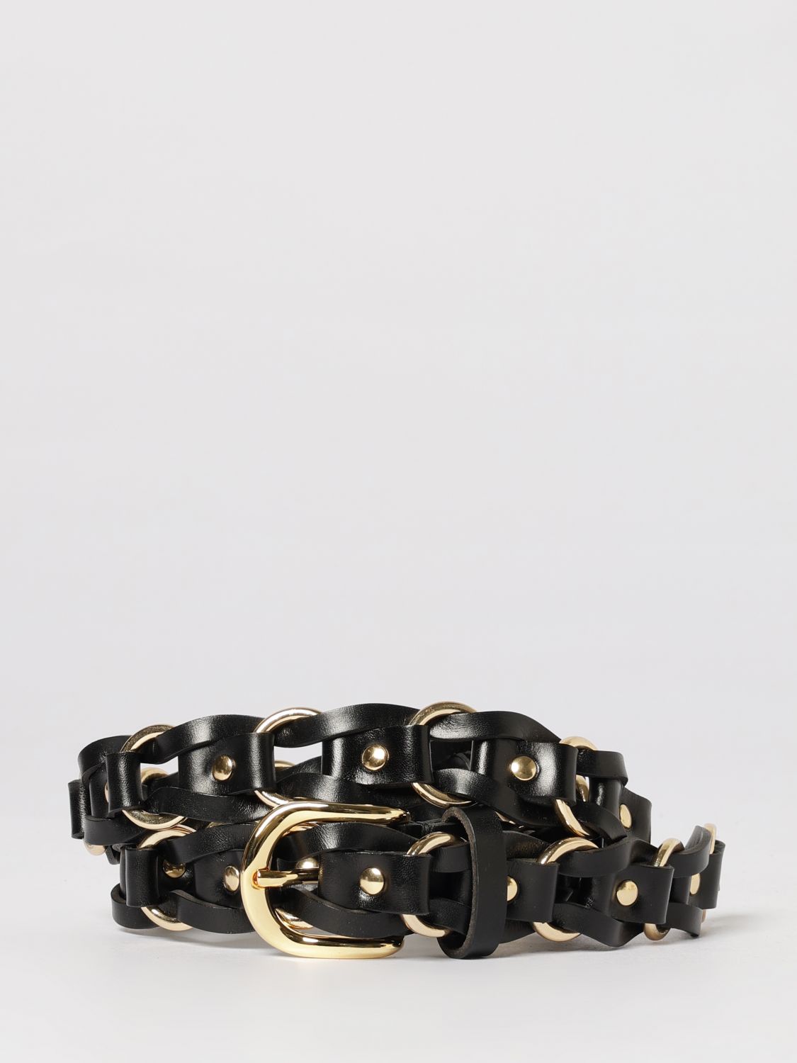 Isabel Marant Bali Braided Leather Belt with Studs