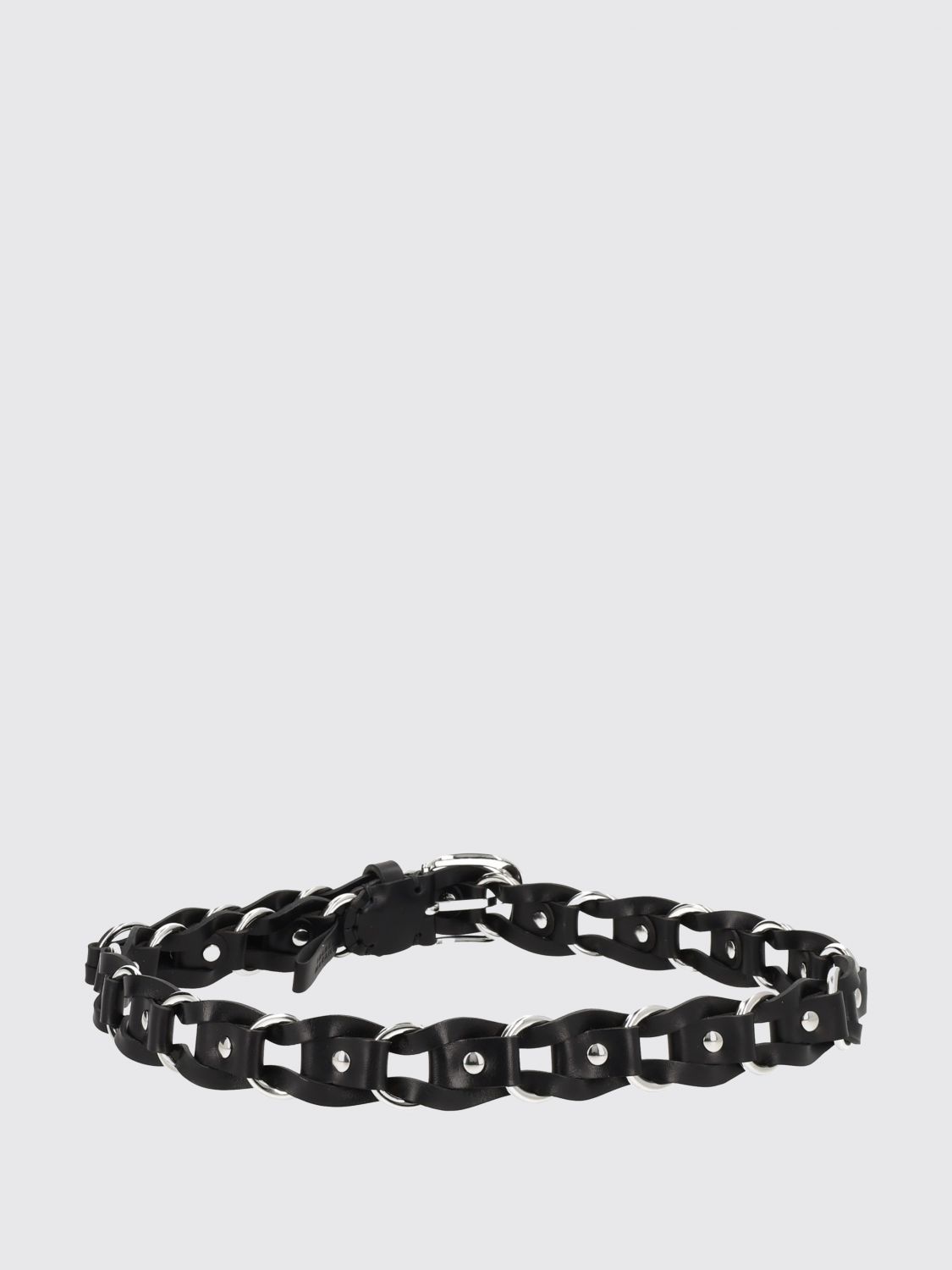ISABEL MARANT Bali Braided Leather Belt with Studs