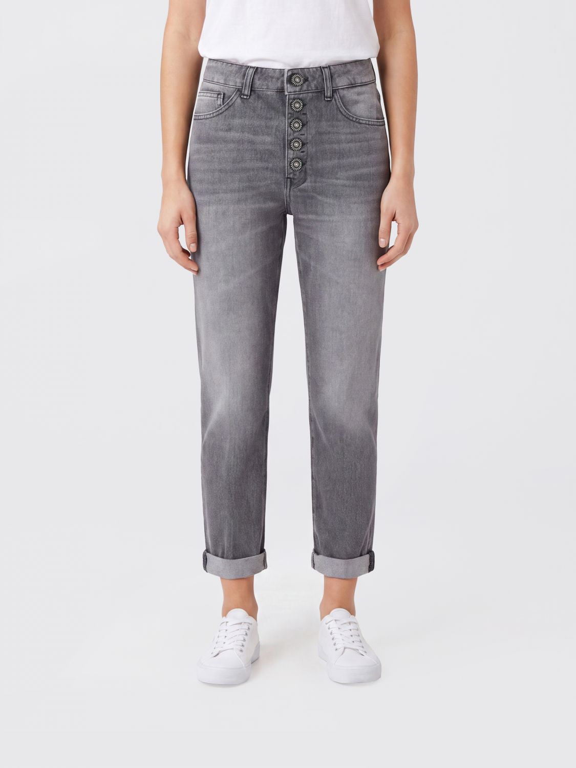 DONDUP Jeans Woman color Grey