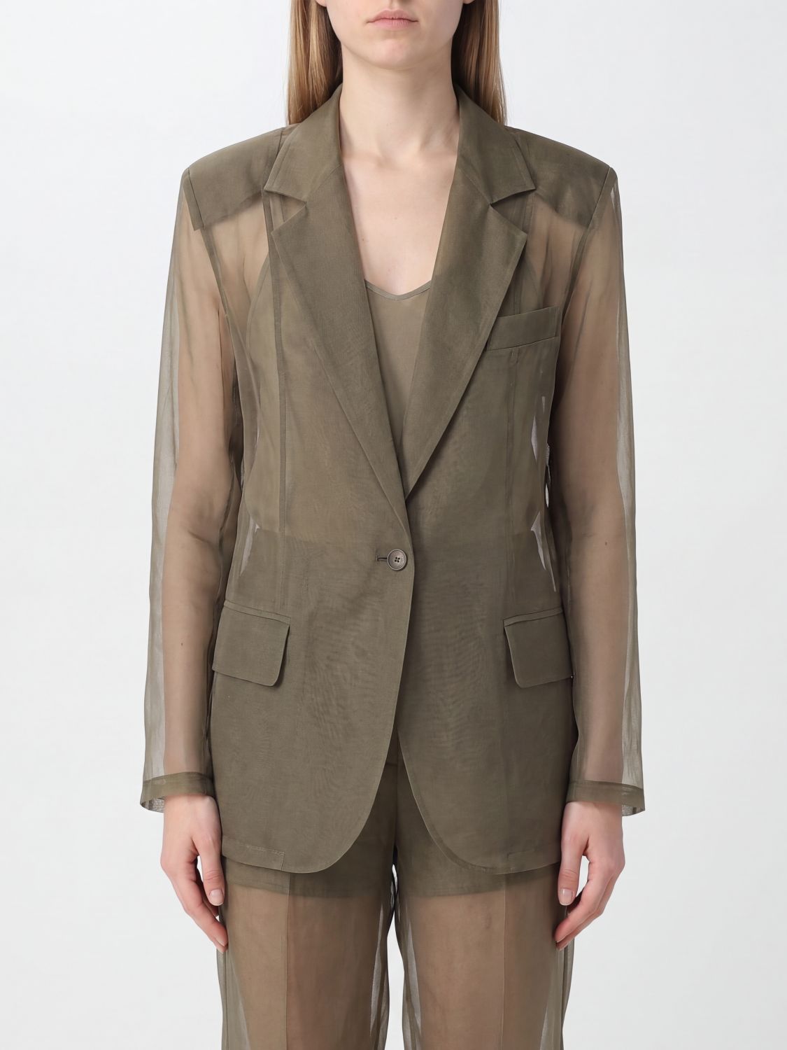 FEDERICA TOSI Blazer a monopetto in seta