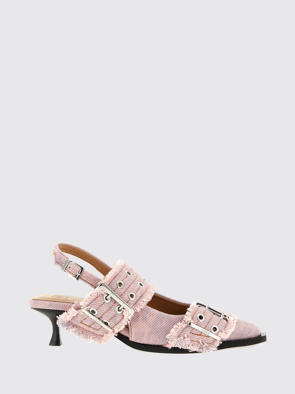 GANNI Organic Cotton Canvas Slingback Pumps　GANNI オーガニックコットン キャンバス スリングバック パンプス GANNI